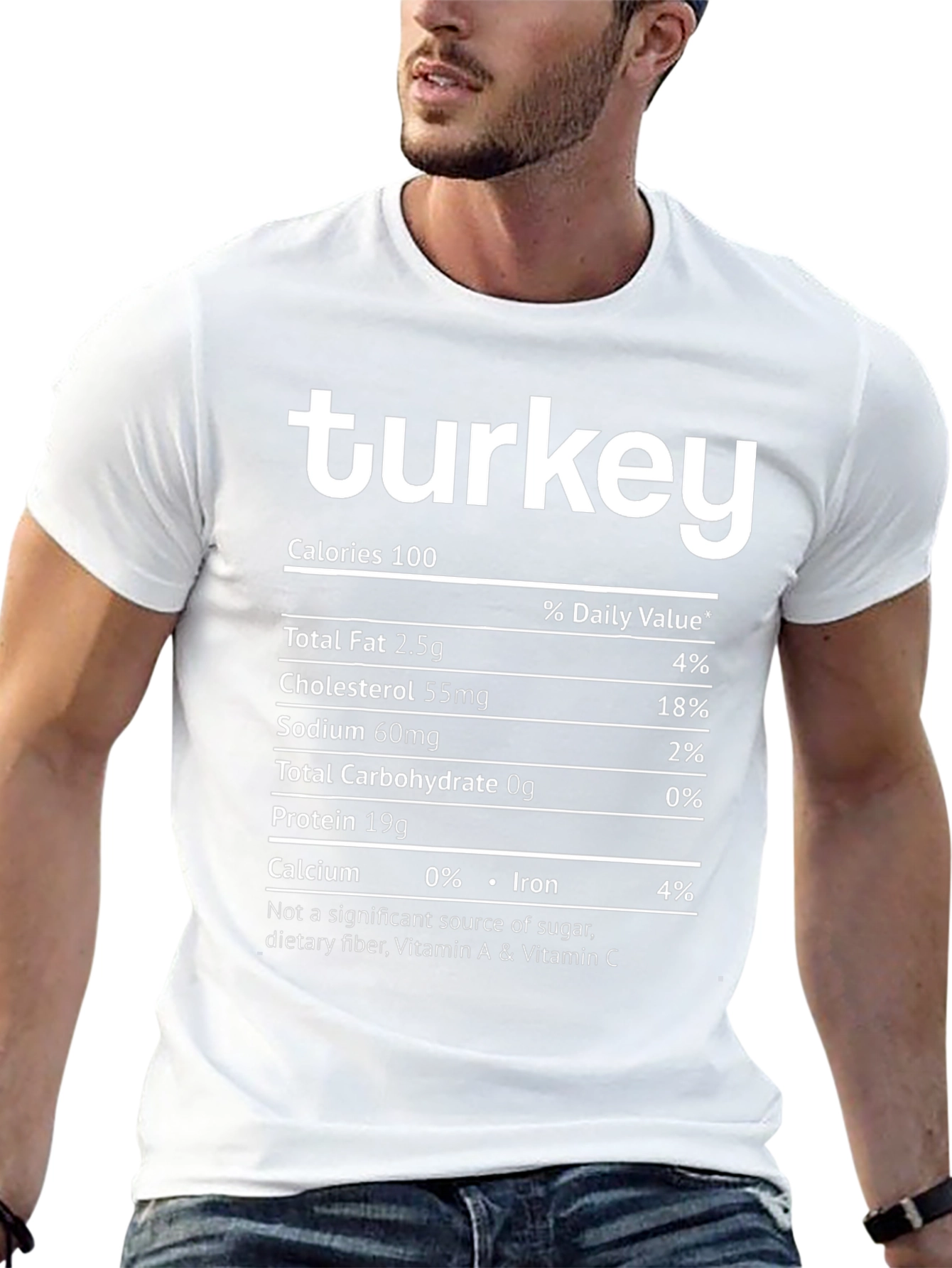 Turkey Nutrition Facts T-Shirt - Funny Thanksgiving Tee