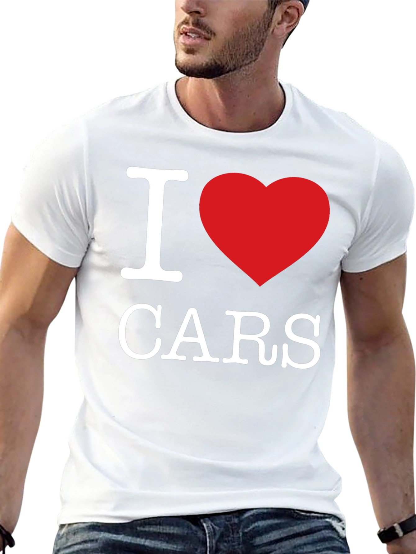 I Heart Cars T-Shirt - Black Cotton Blend