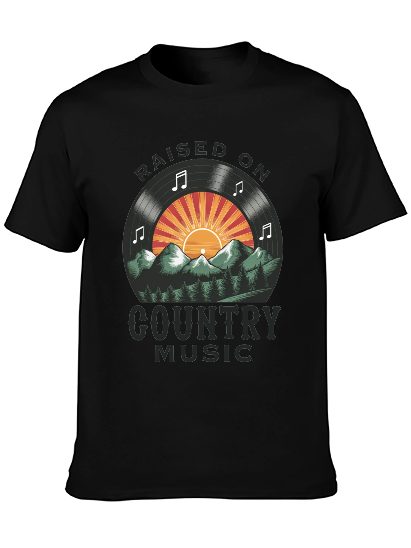 Raised On Country Music Graphic Tee