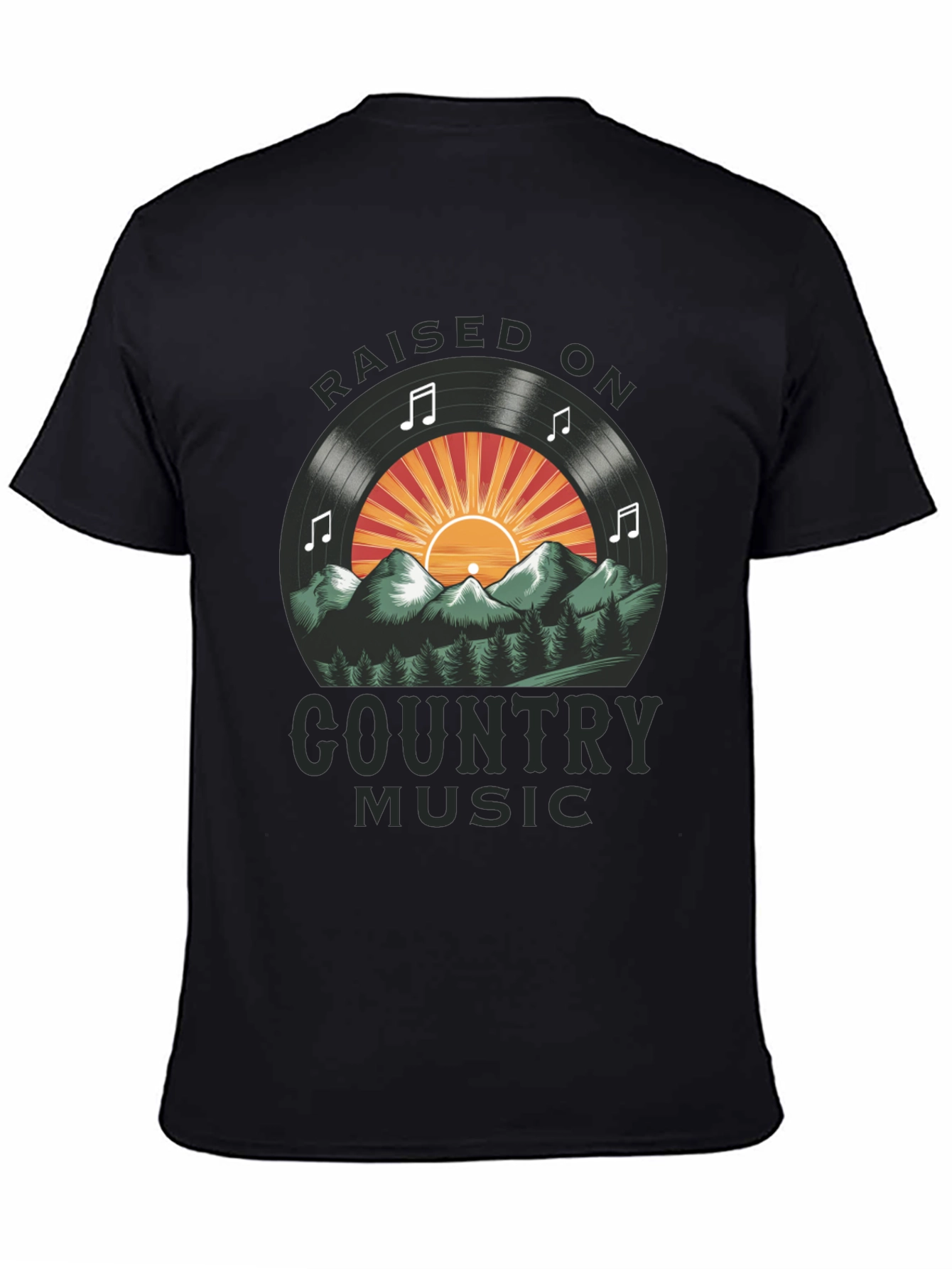 Raised On Country Music Graphic Tee