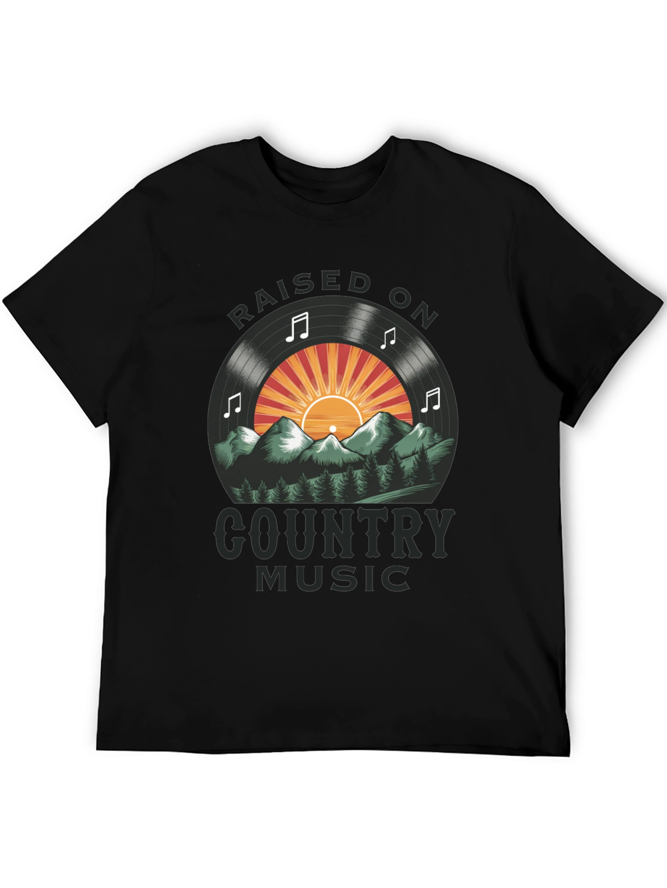 Raised On Country Music Graphic Tee