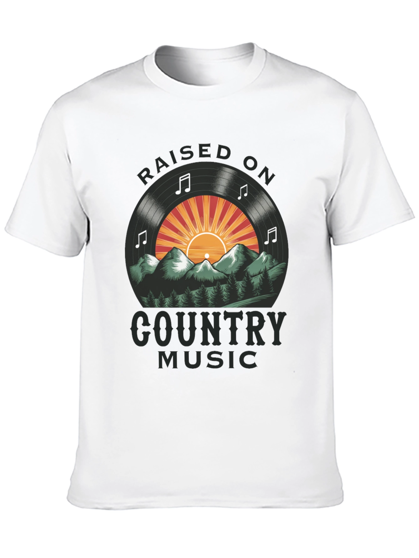 Raised On Country Music Graphic Tee