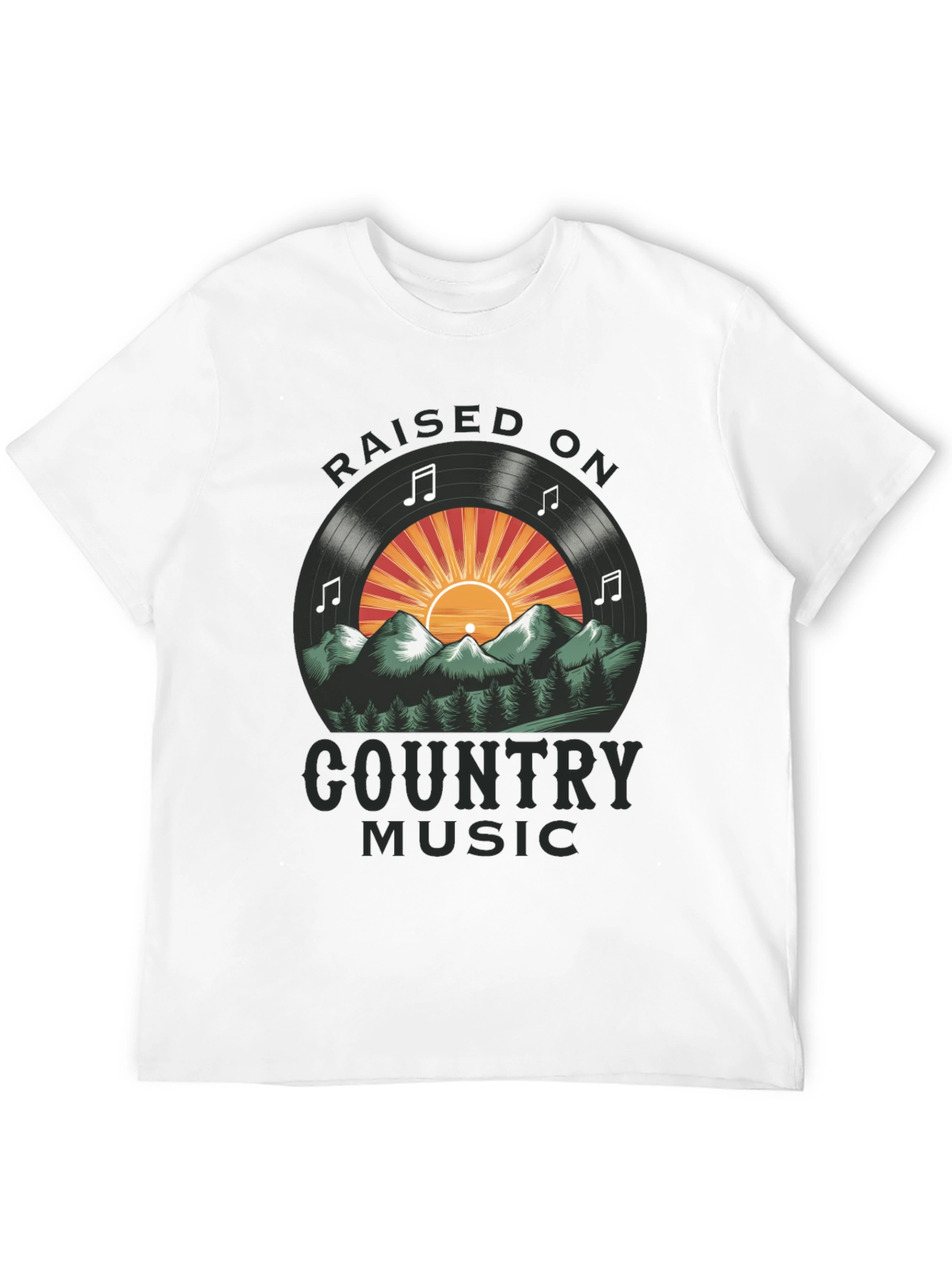 Raised On Country Music Graphic Tee