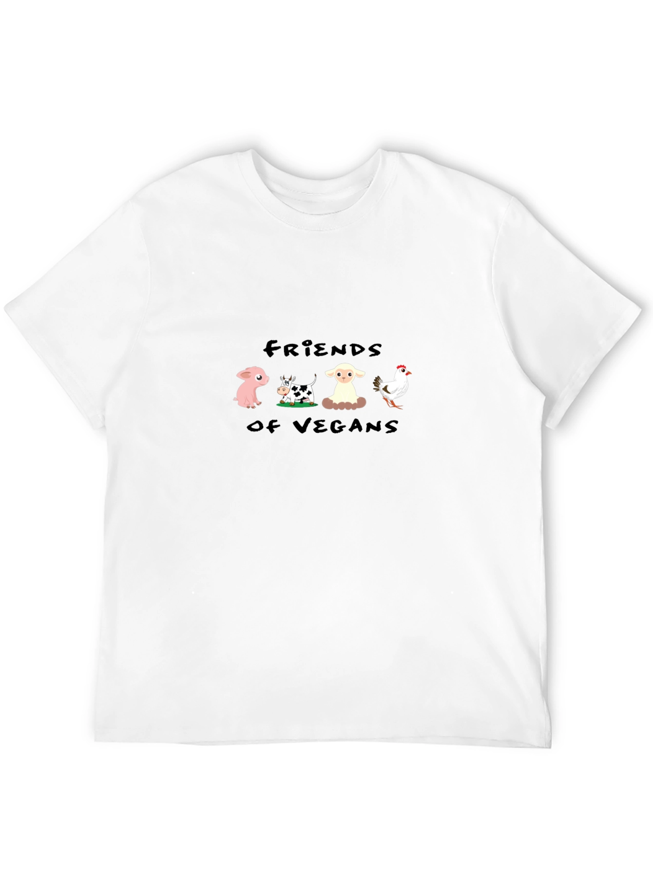 Friends of Vegans Black T-Shirt