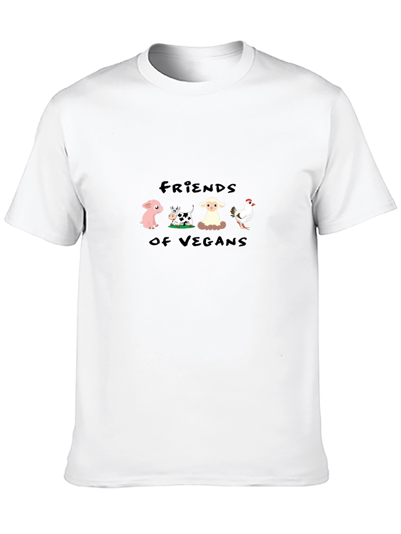 Friends of Vegans Black T-Shirt