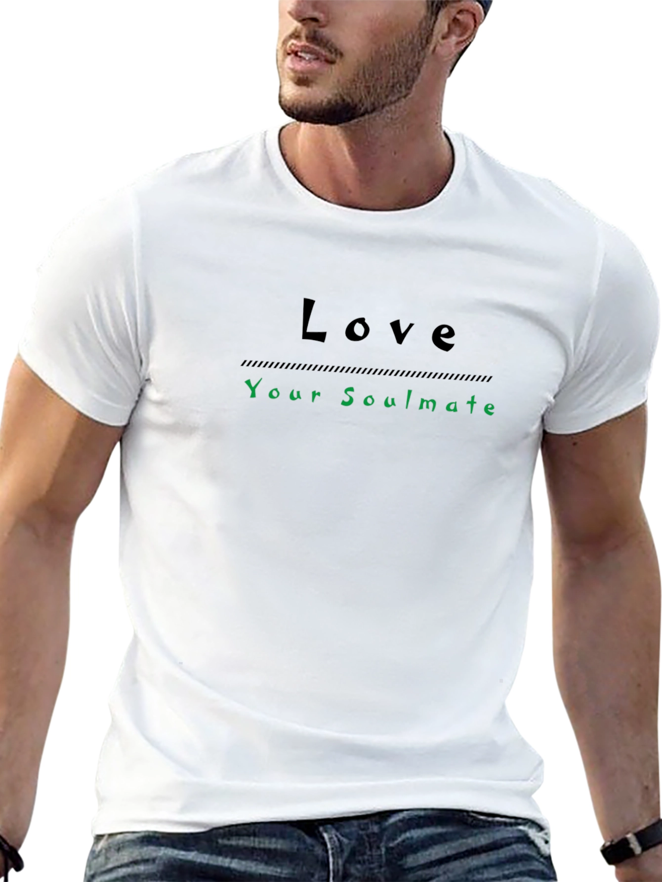 Love Your Soulmate T-Shirt - Stylish Black Tee