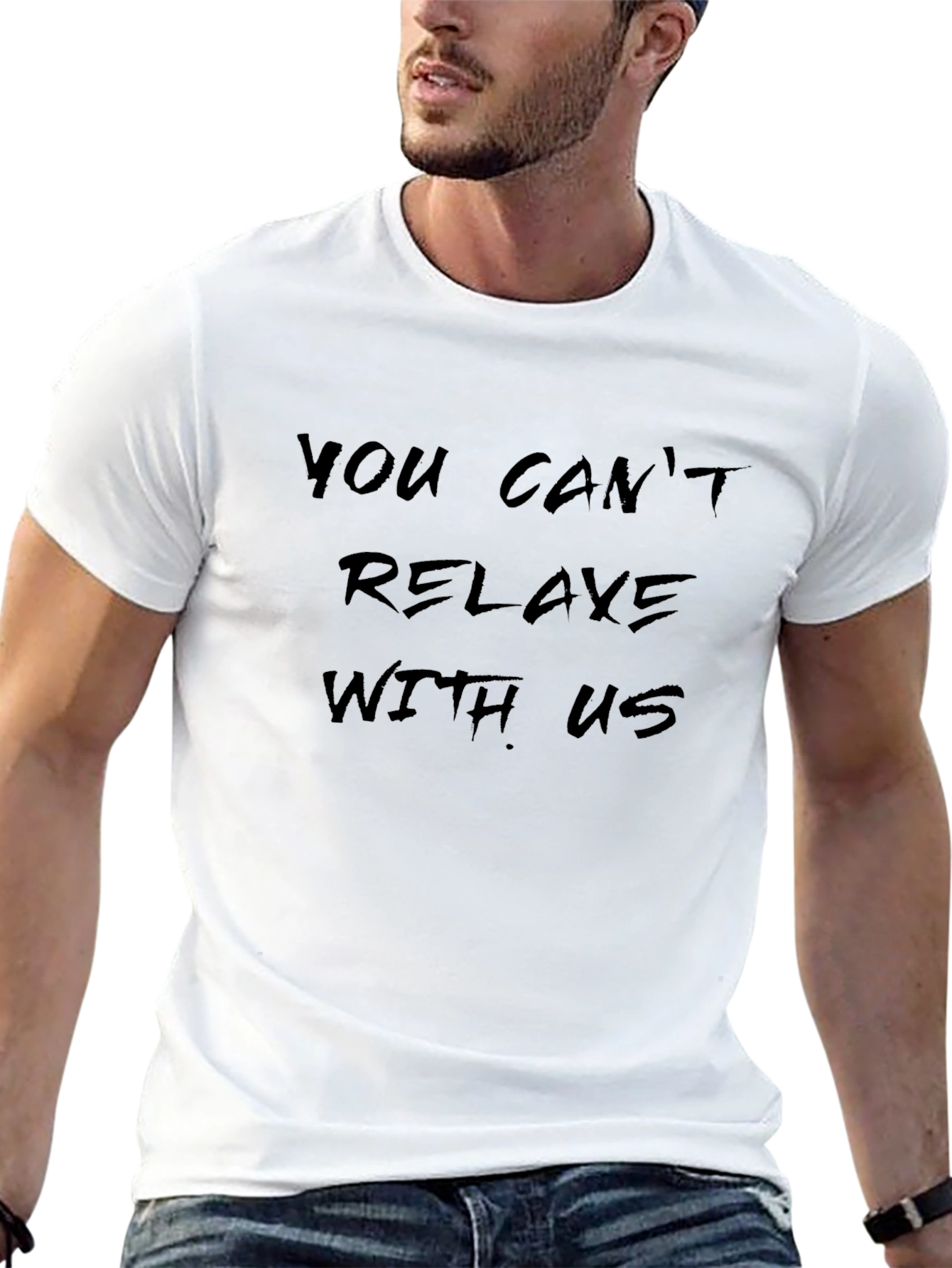 Edgy You Cant Relaxe Black T-Shirt
