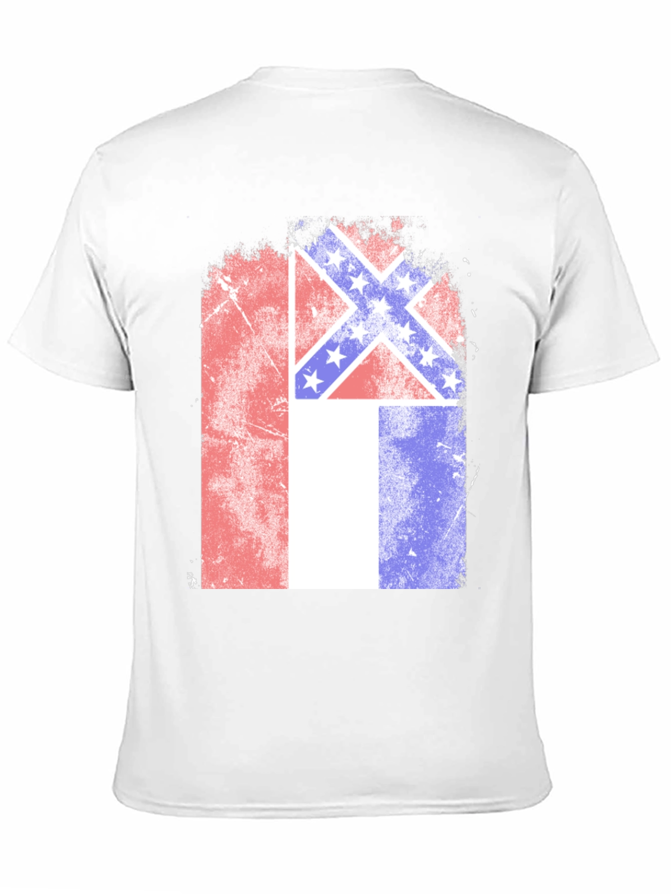 Confederate Flag T-Shirt - Distressed Patriotic Tee