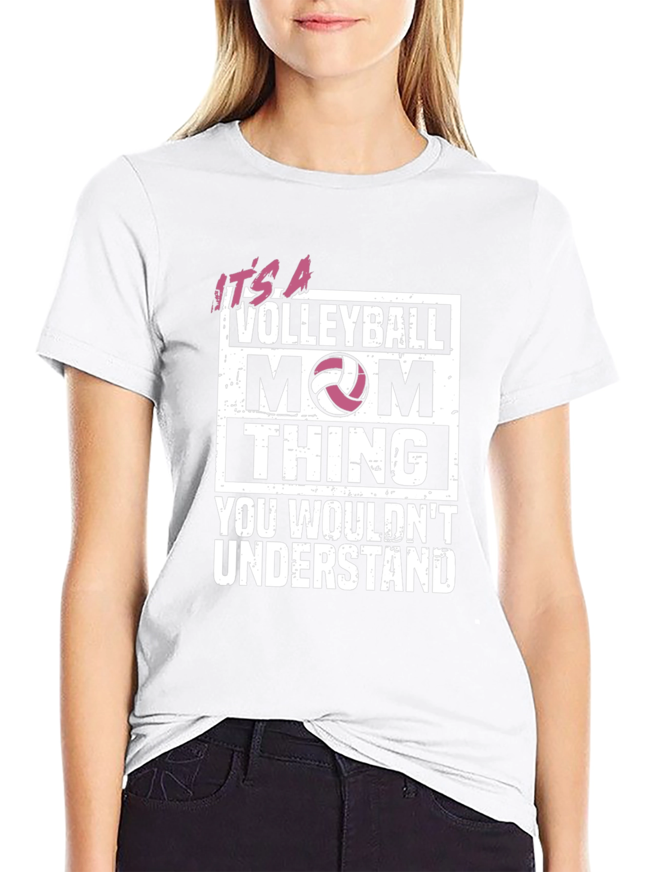 Volleyball Mom T-Shirt - Black Graphic Tee