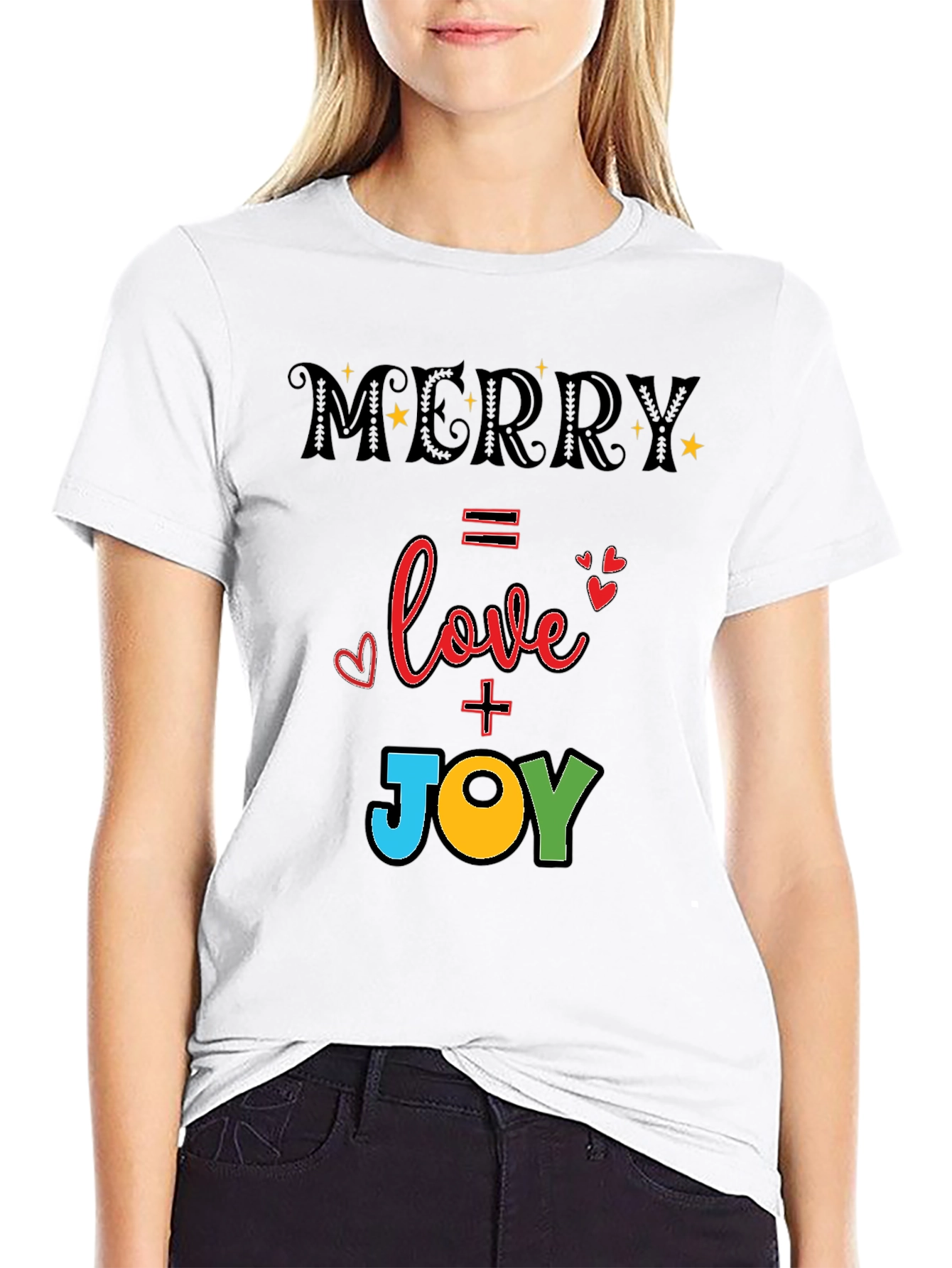 Merry Love & Joy T-Shirt - Holiday Festive Tee
