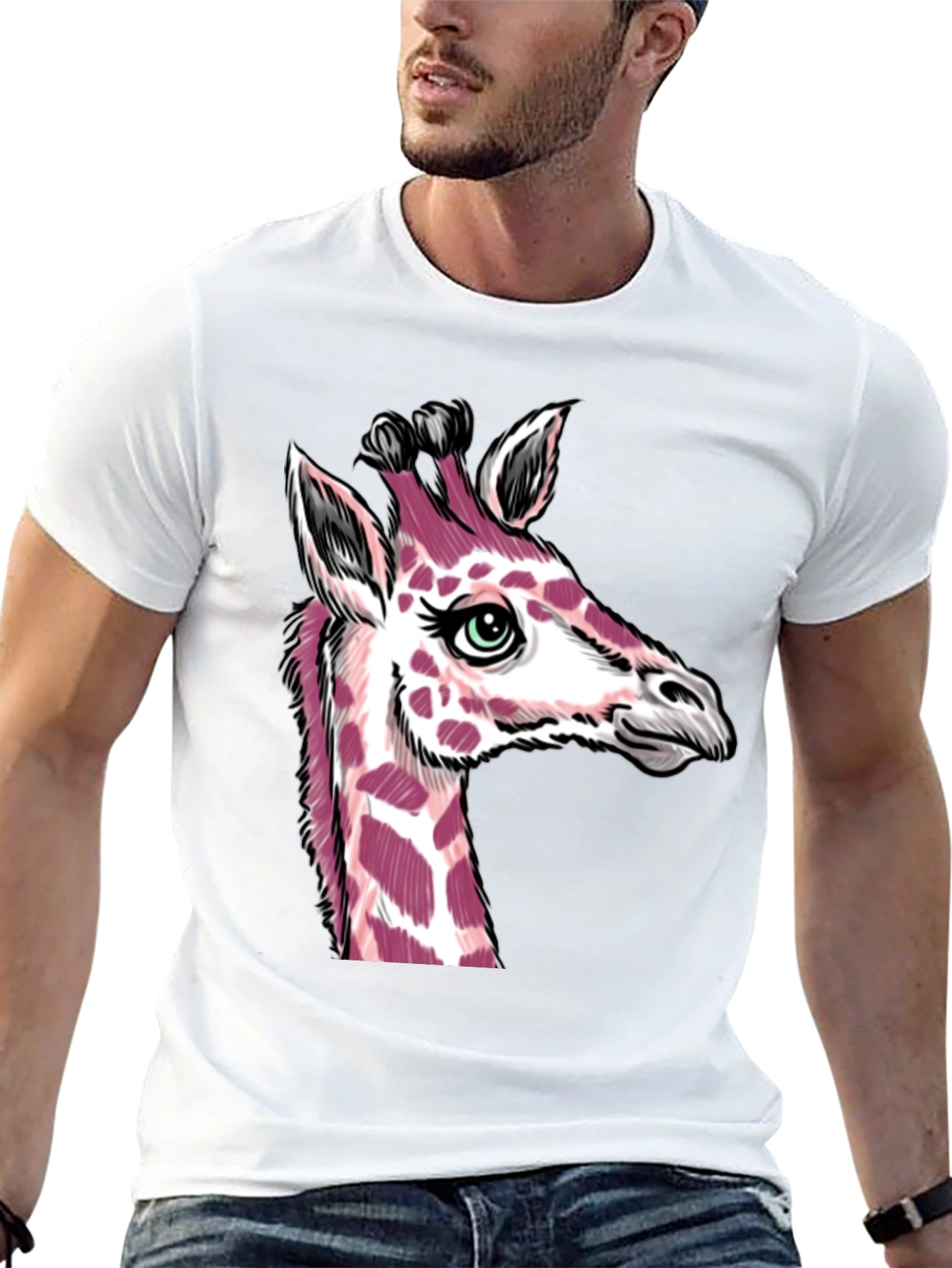 Giraffe Graphic T-Shirt - Unique Animal Design