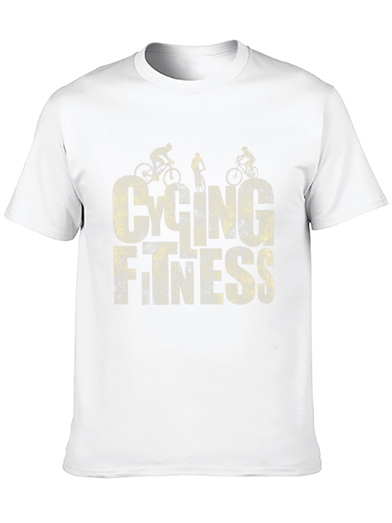 Cycling Fitness Graphic Tee - Black Cotton