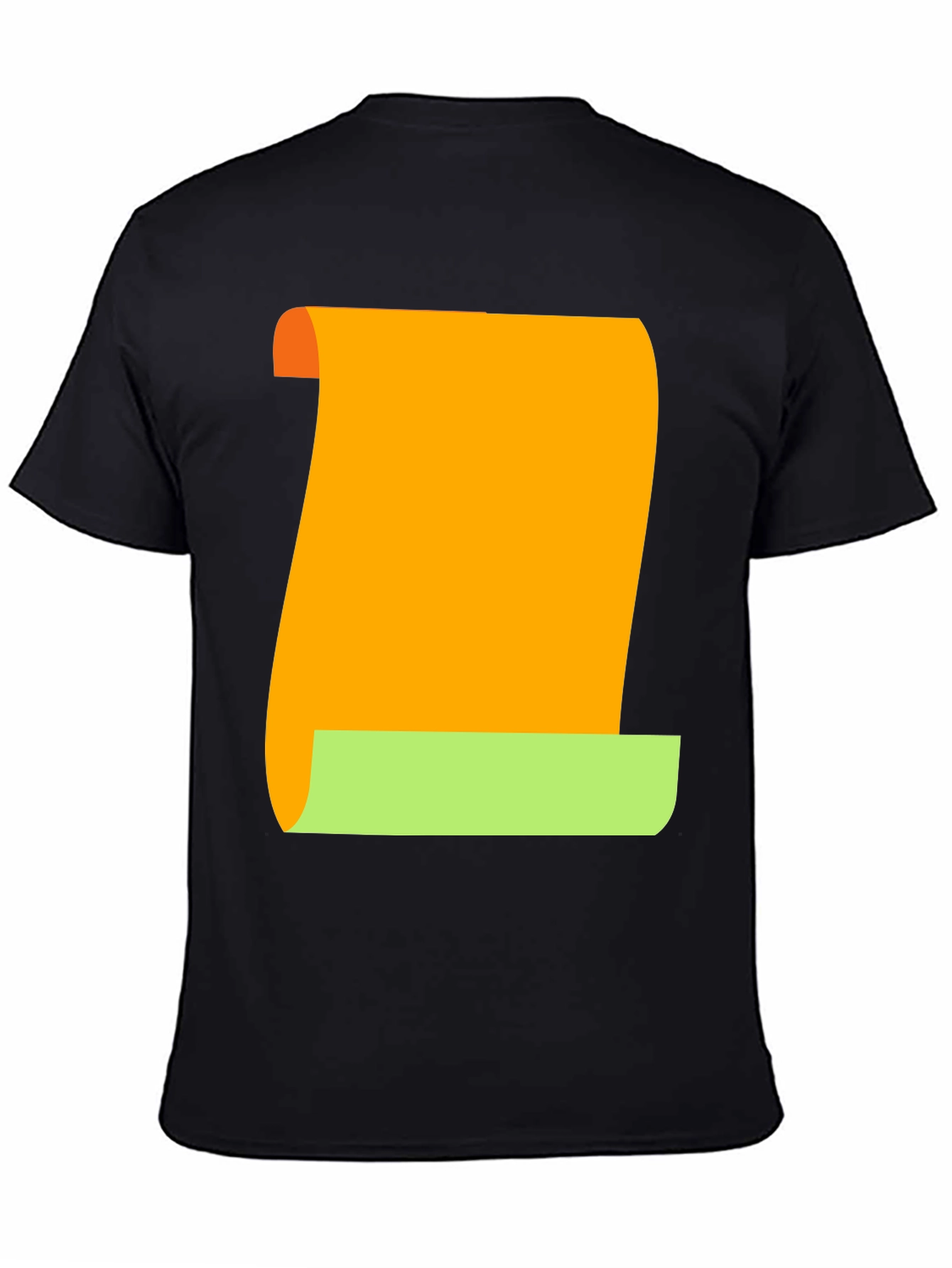 Novelty Scroll Graphic Tee - Black Cotton Blend