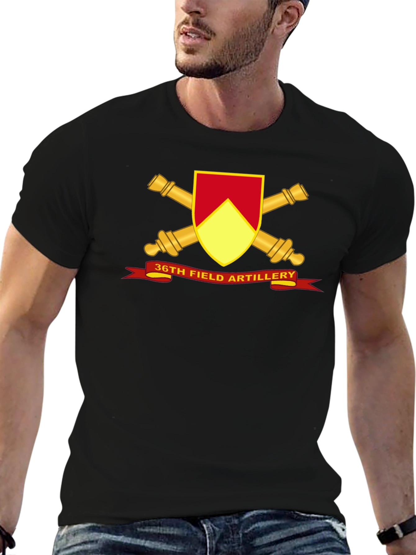36th Field Artillery Black T-Shirt
