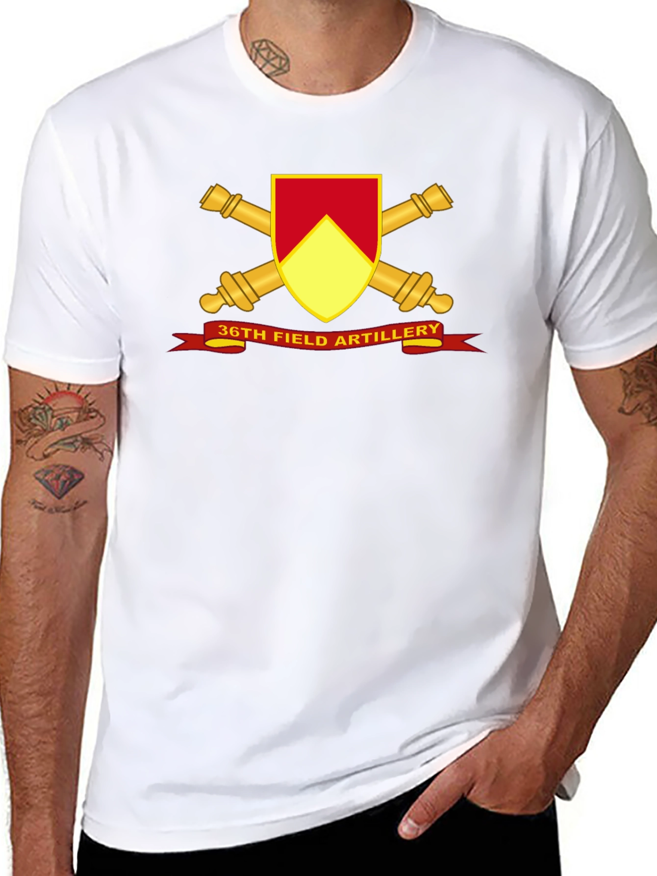 36th Field Artillery Black T-Shirt