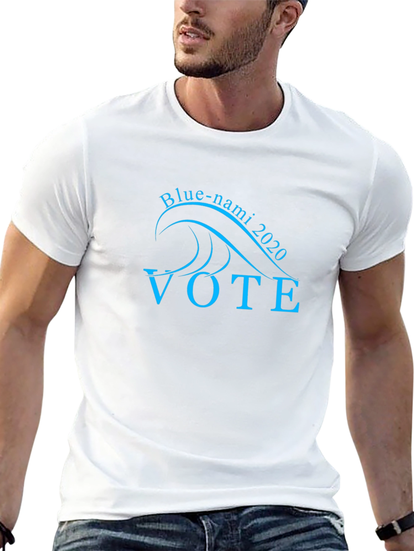 Blue-nami Vote 2020 Black T-Shirt