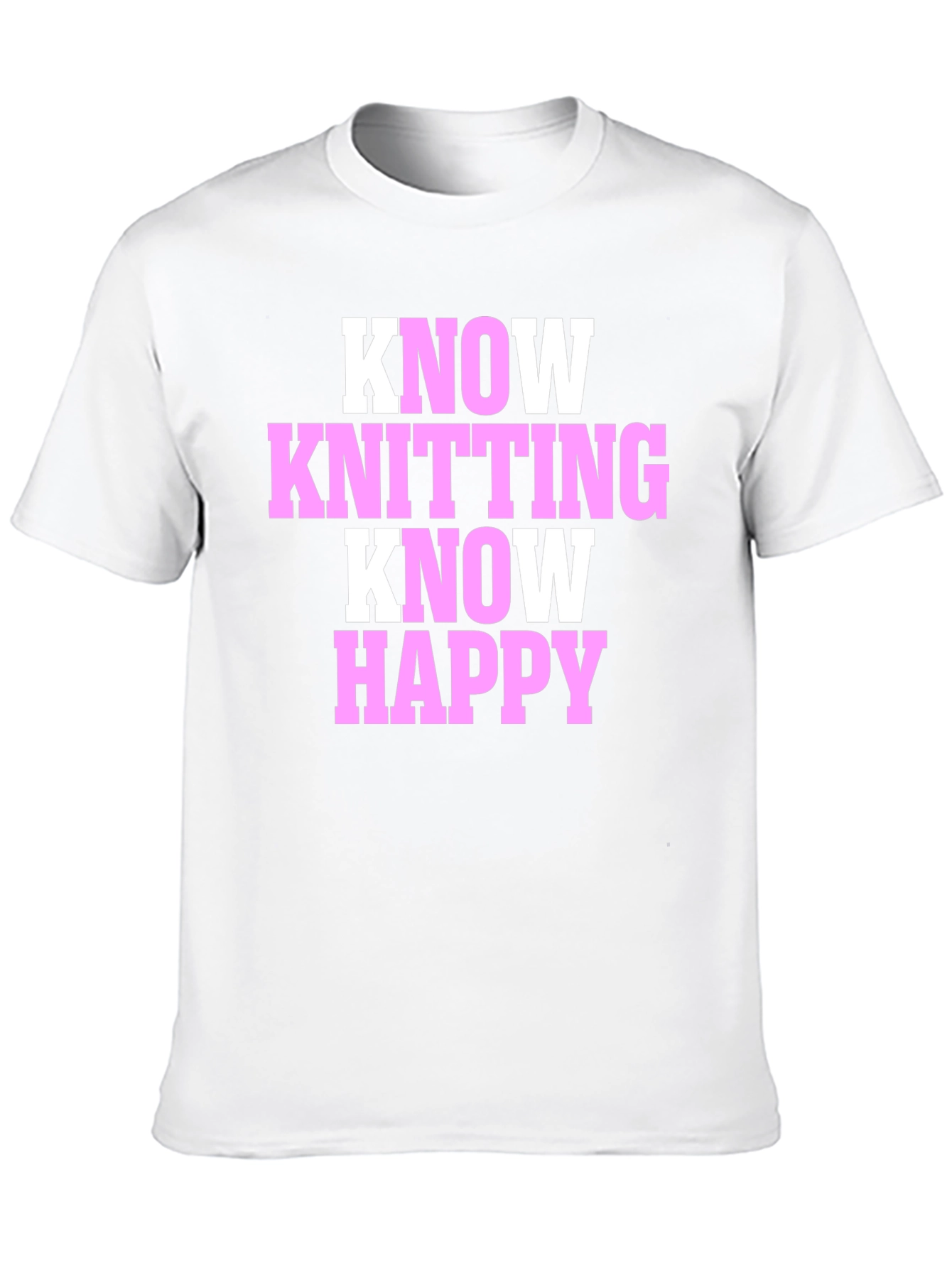 Know Knitting Know Happy Black T-Shirt
