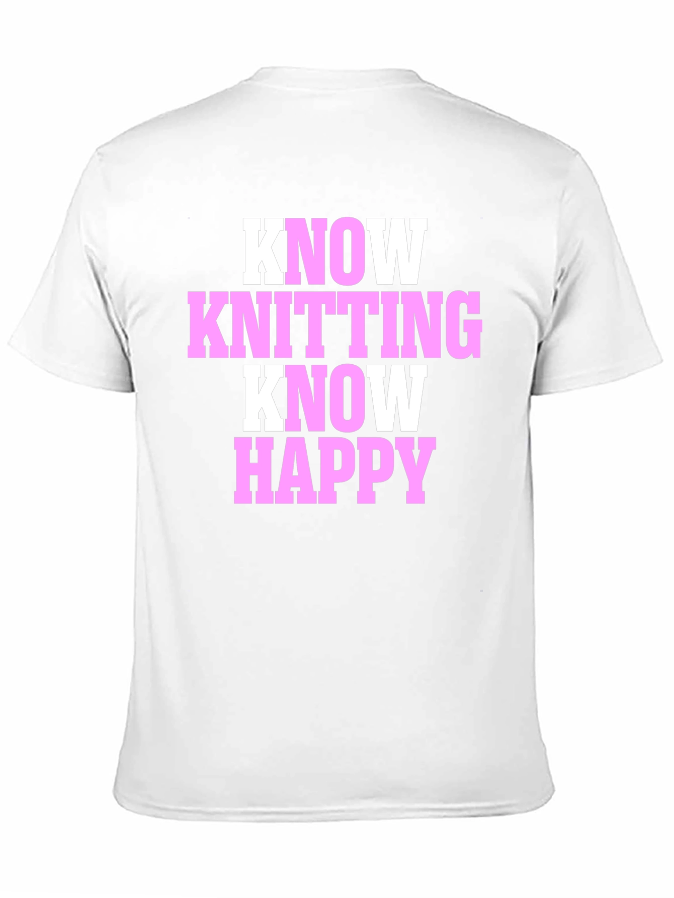 Know Knitting Know Happy Black T-Shirt