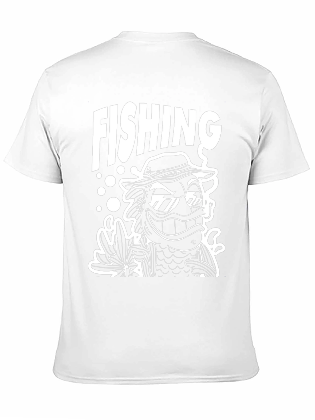 Funny Fishing Cartoon Graphic T-Shirt