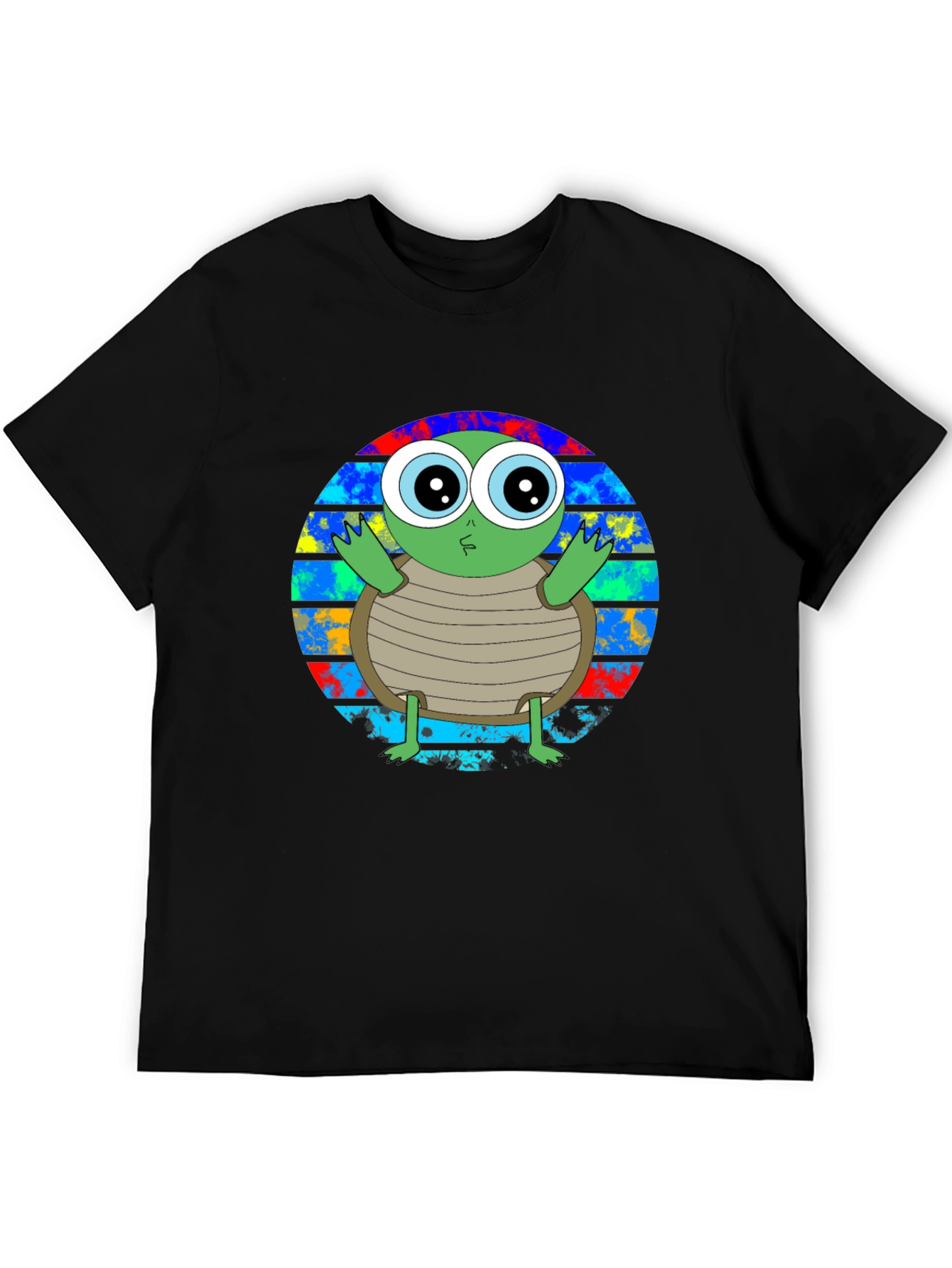 Cute Turtle Graphic T-Shirt - Unisex Black Tee