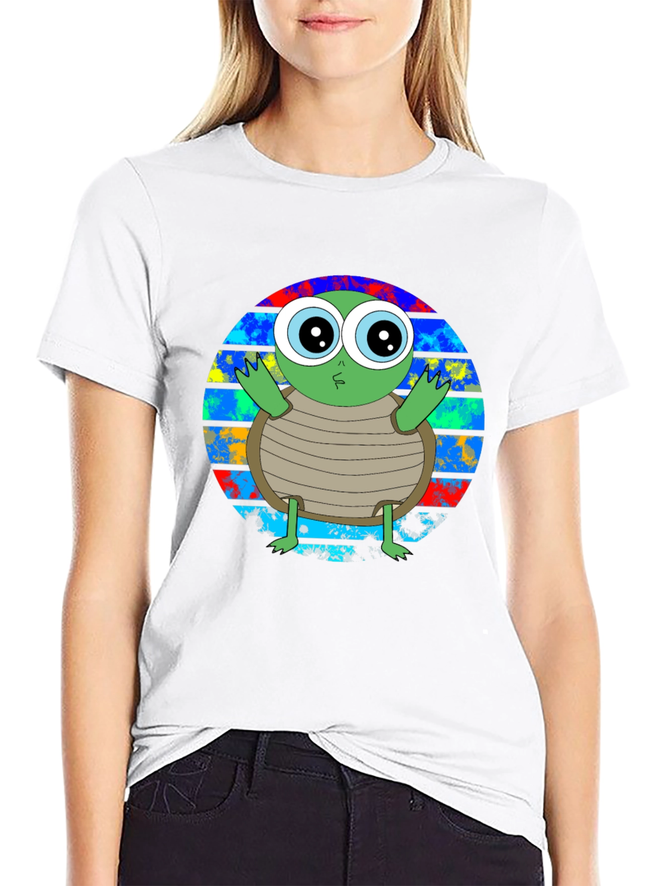 Cute Turtle Graphic T-Shirt - Unisex Black Tee