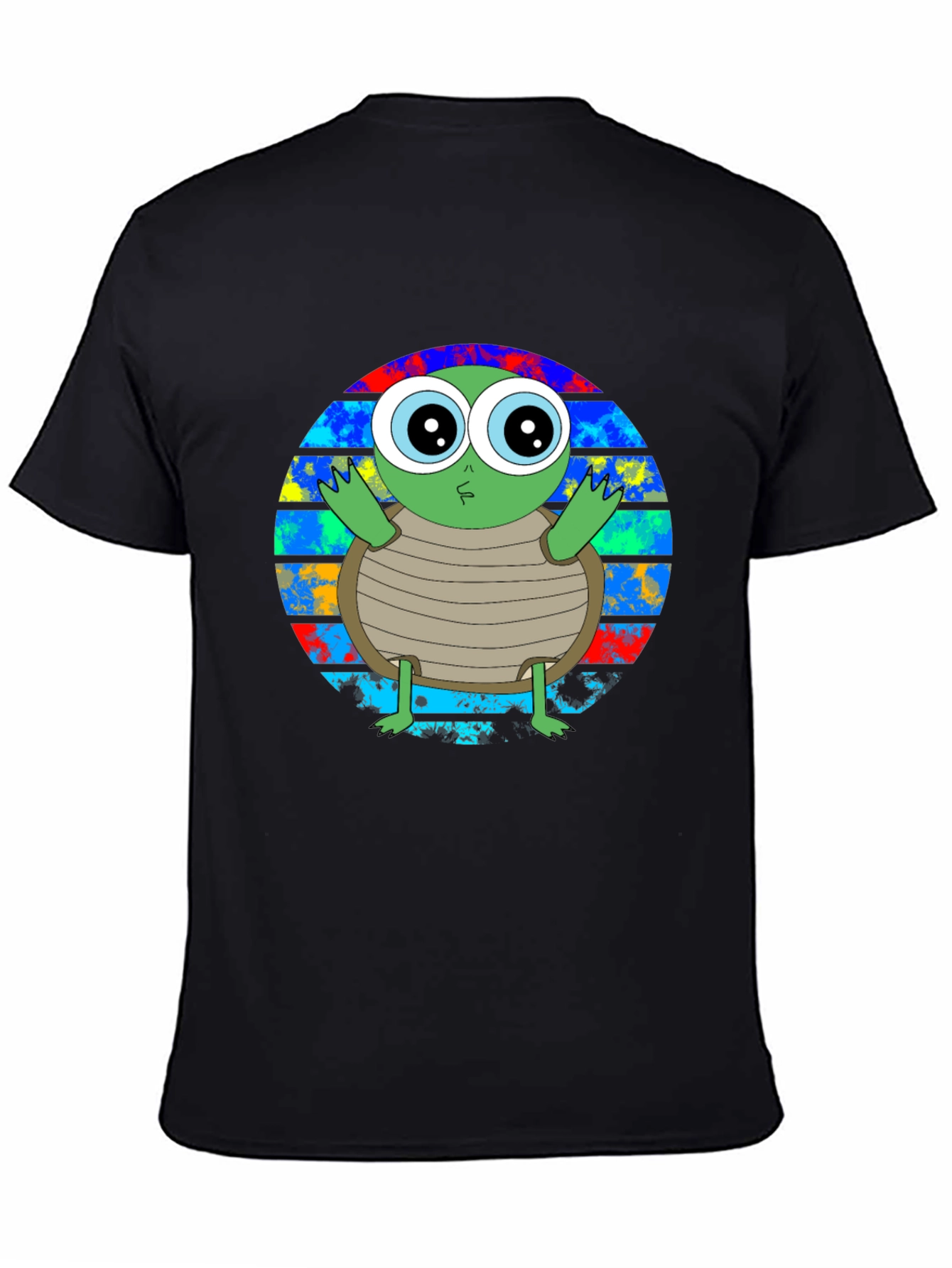 Cute Turtle Graphic T-Shirt - Unisex Black Tee