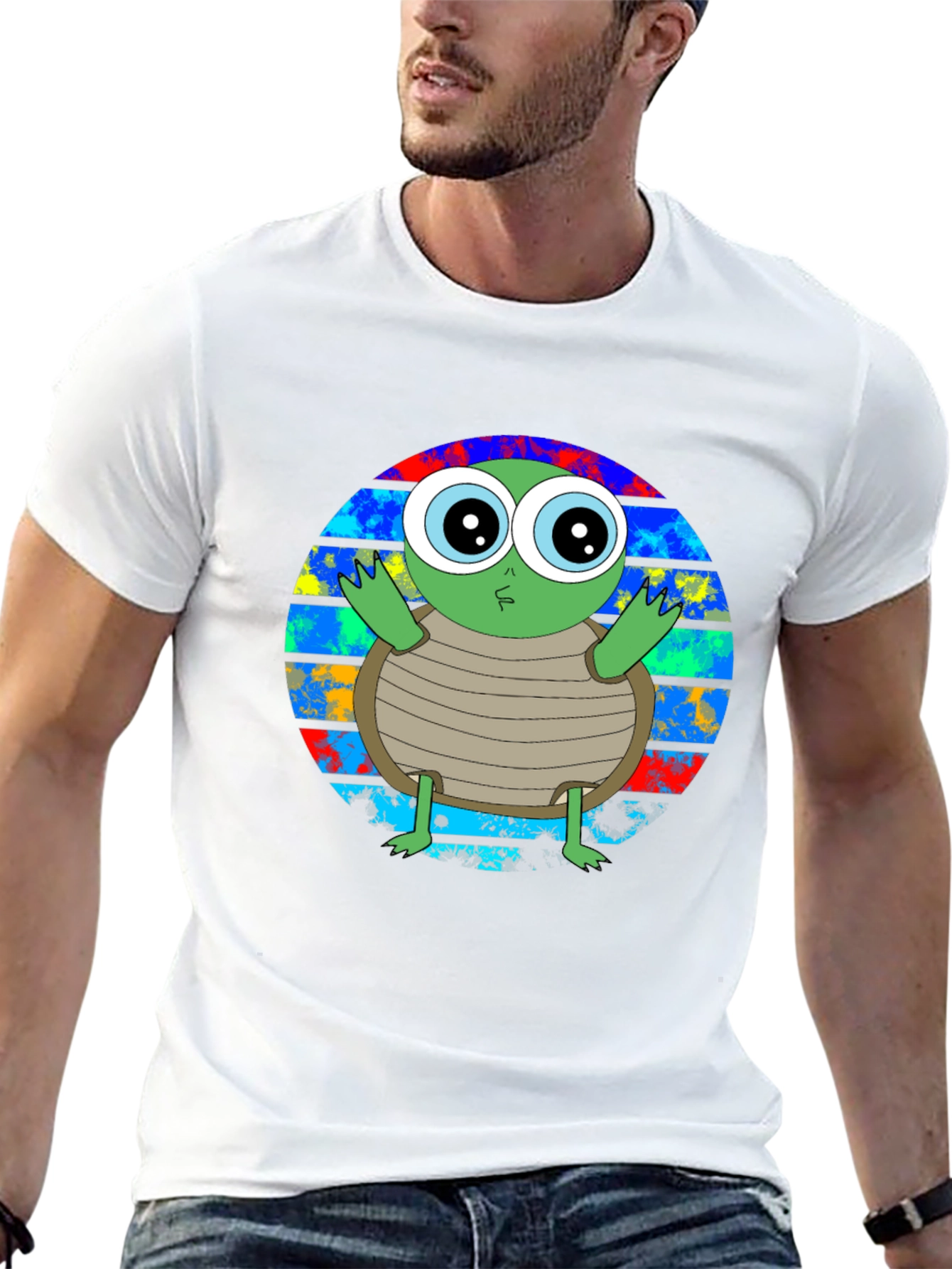 Cute Turtle Graphic T-Shirt - Unisex Black Tee