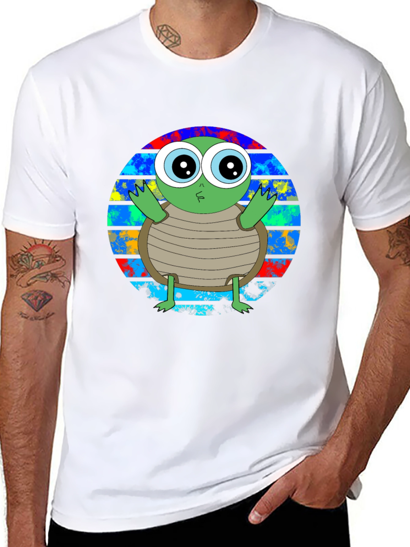 Cute Turtle Graphic T-Shirt - Unisex Black Tee