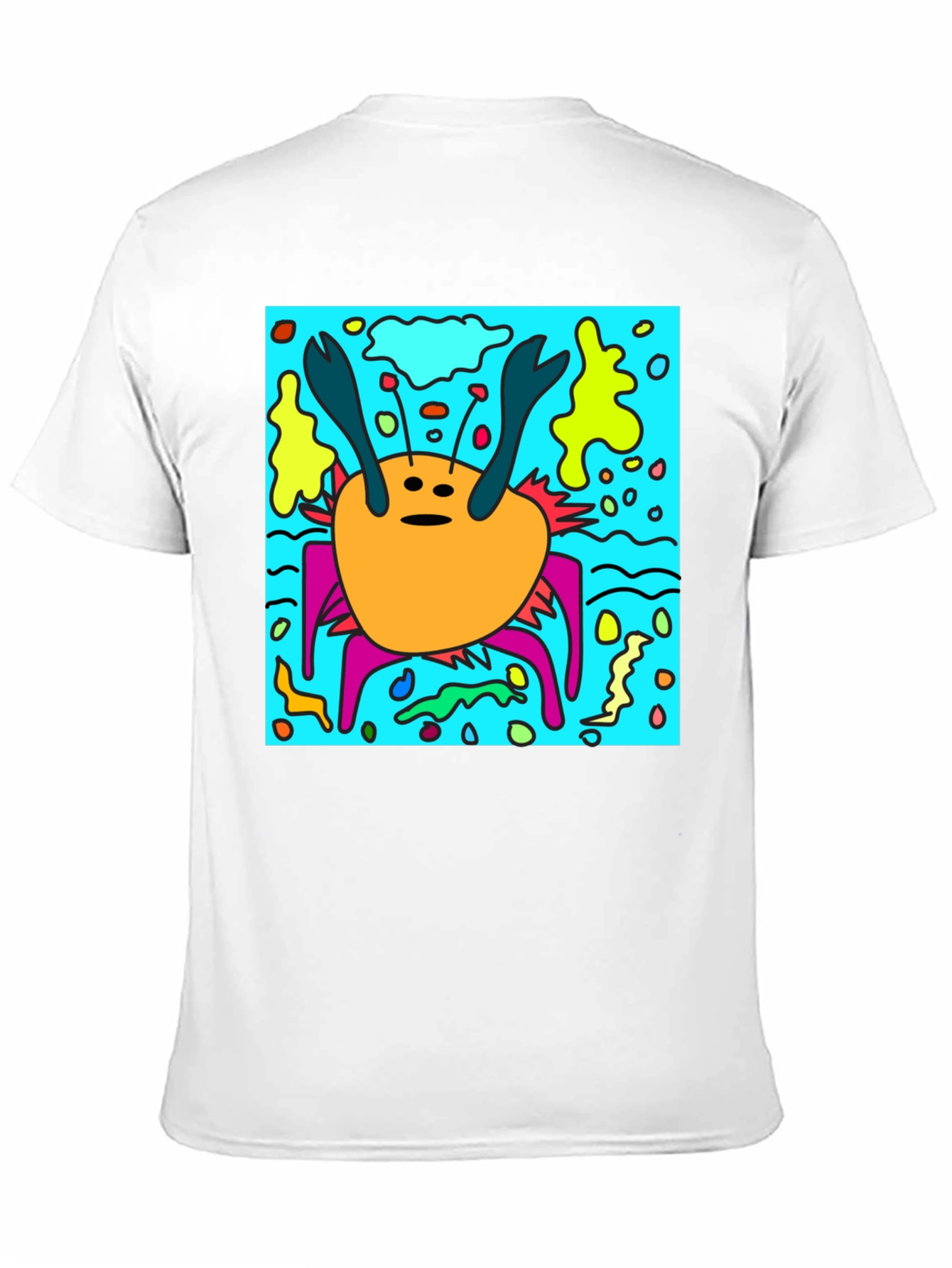 Funky Crab Graphic Print Tee - Unique Statement Piece