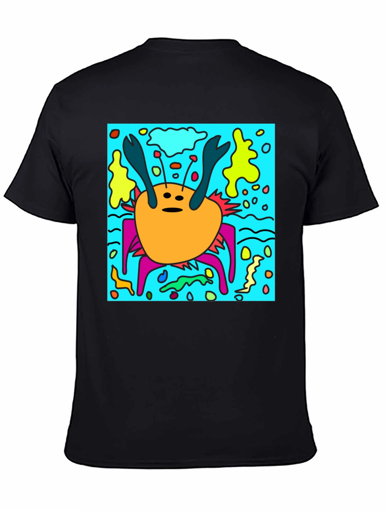 Funky Crab Graphic Print Tee - Unique Statement Piece