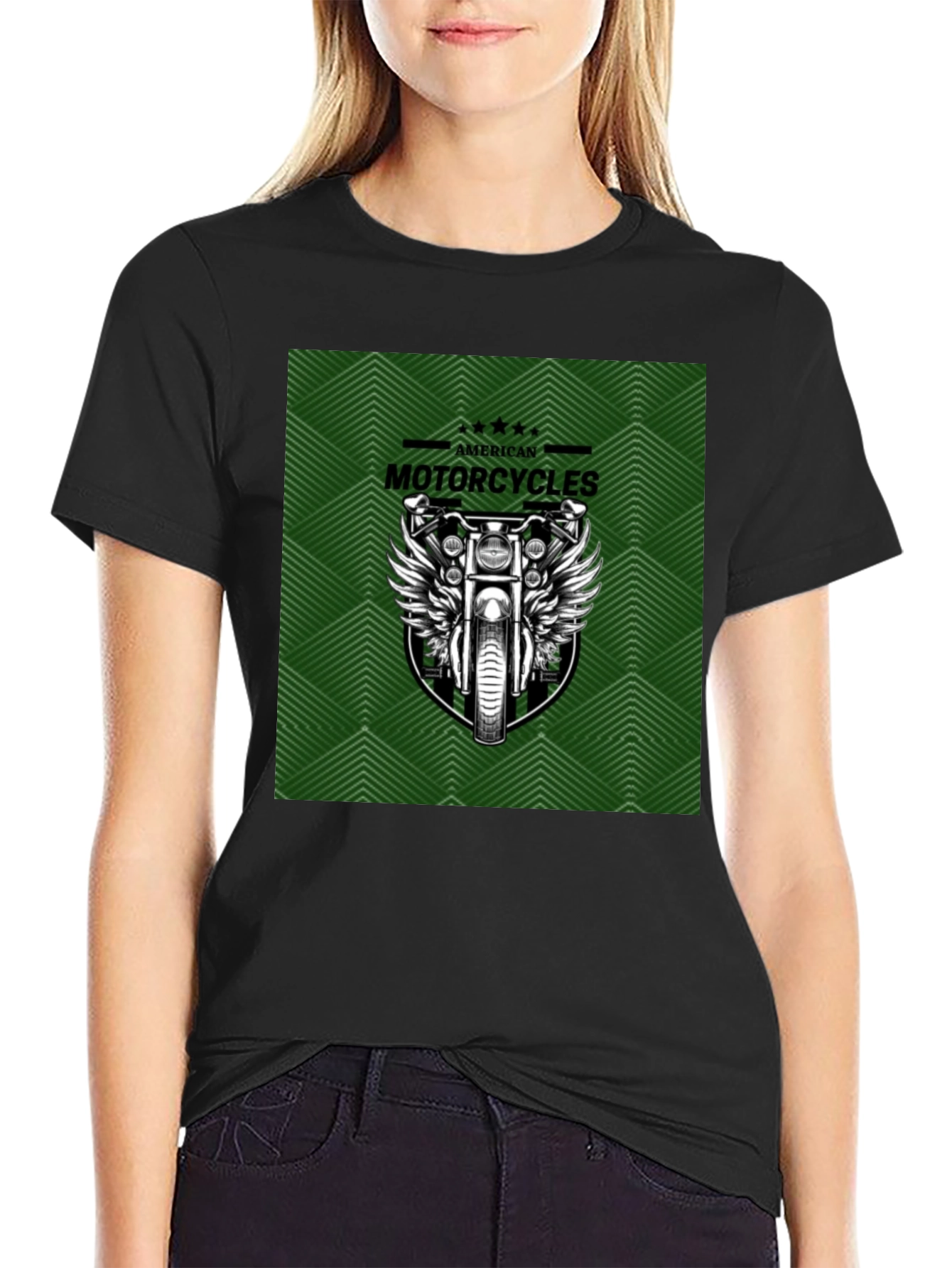 American Motorcycles Graphic Tee - Black Cotton T-Shirt