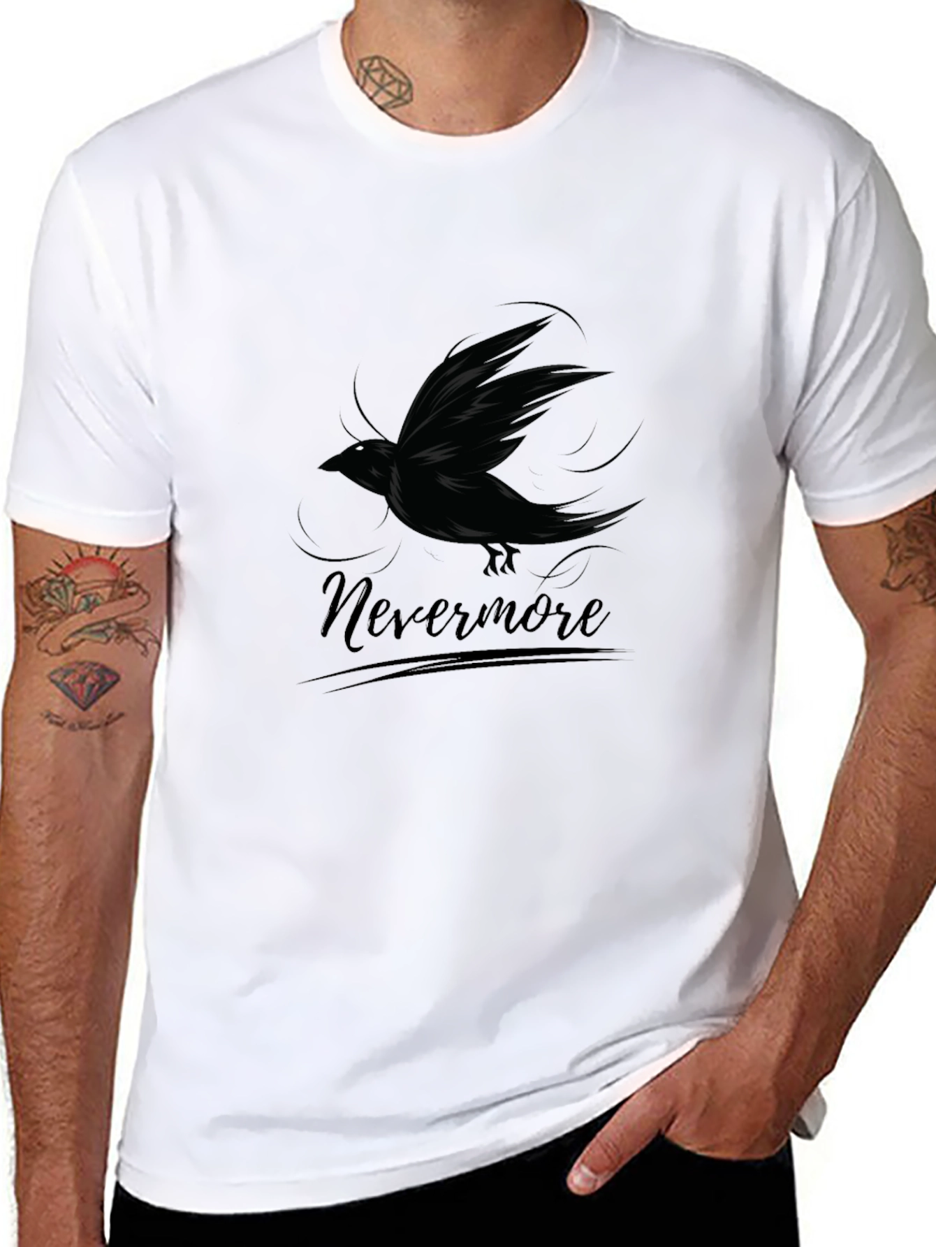 Raven Nevermore Graphic Tee - Mens Black T-Shirt