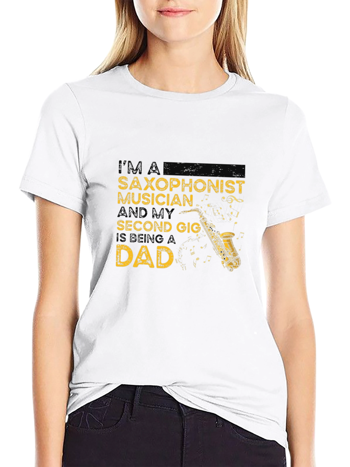 Saxophonist Musician Dad Graphic Tee