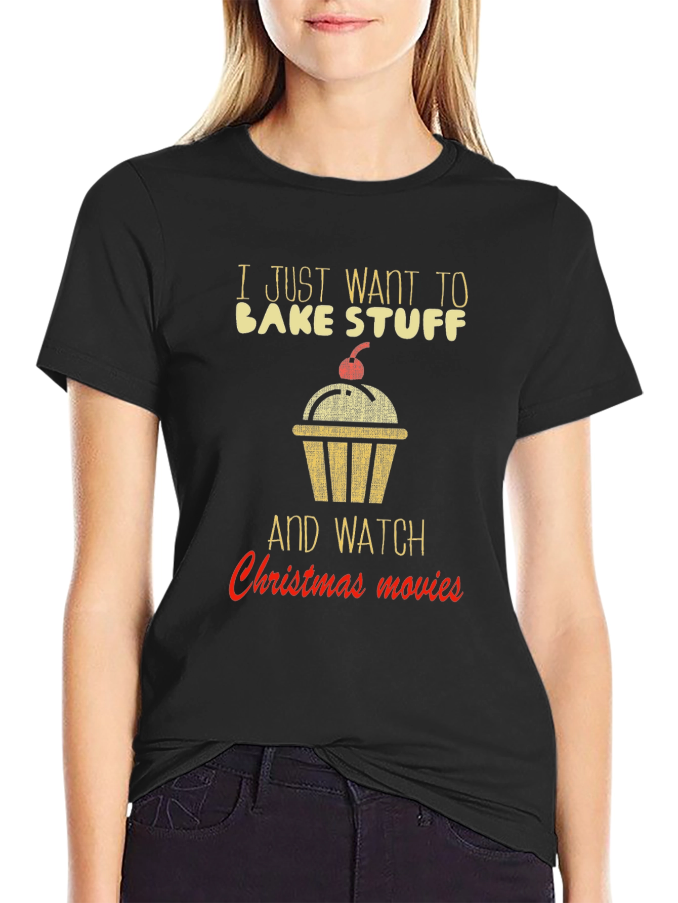 Bake Stuff & Christmas Movie T-Shirt
