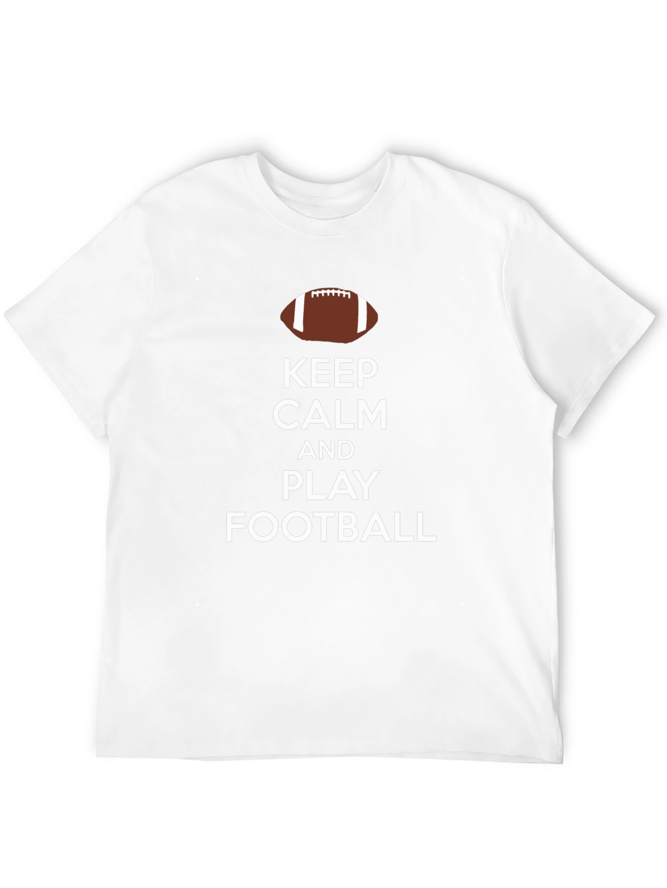 Keep Calm and Play Football Black T-Shirt