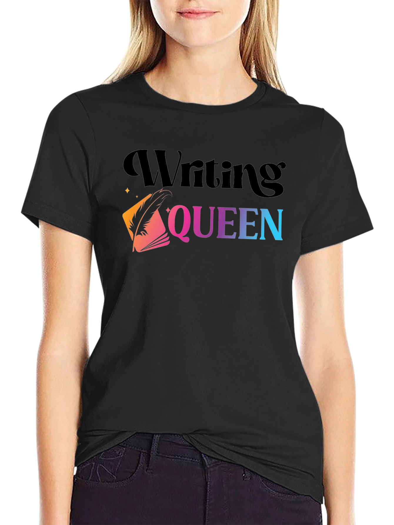 Writing Queen Graphic Tee - Stylish Writers Shirt