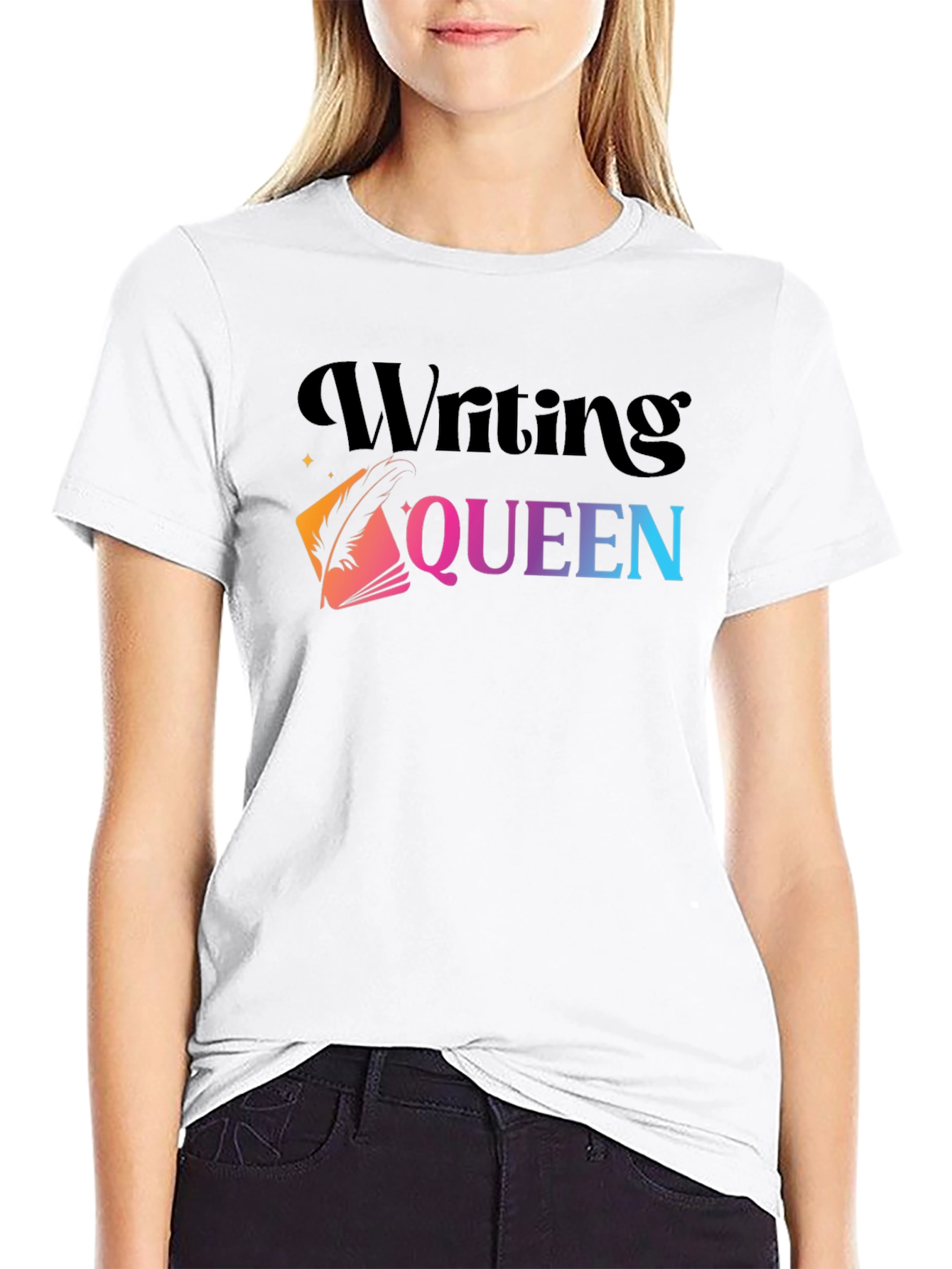 Writing Queen Graphic Tee - Stylish Writers Shirt