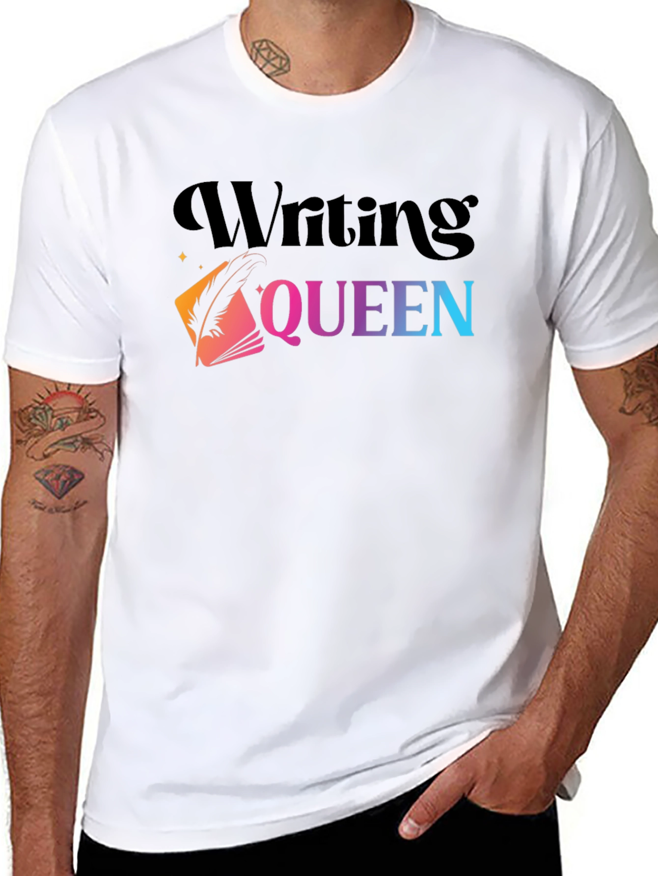 Writing Queen Graphic Tee - Stylish Writers Shirt