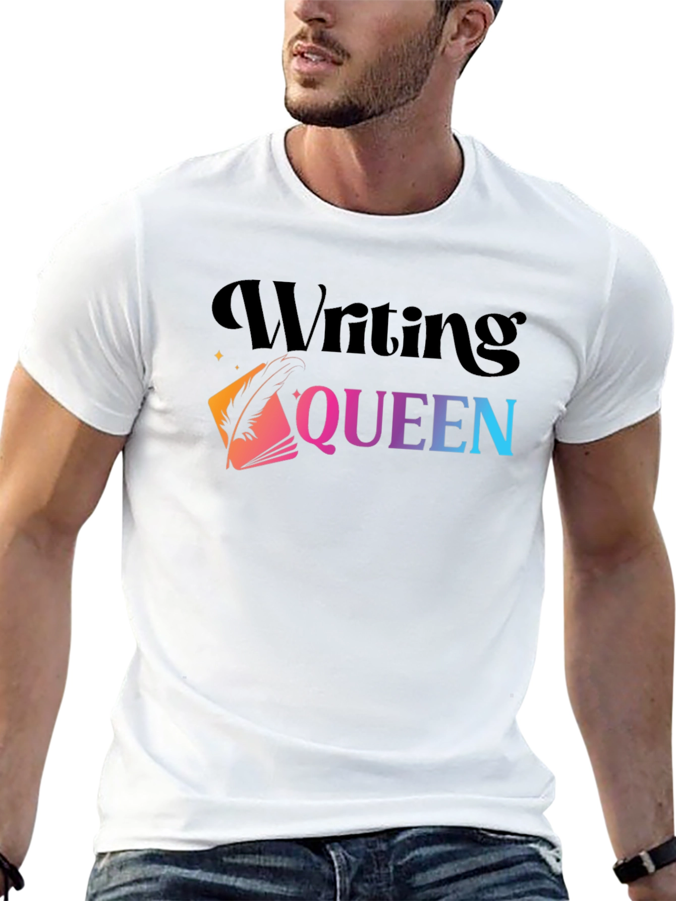 Writing Queen Graphic Tee - Stylish Writers Shirt