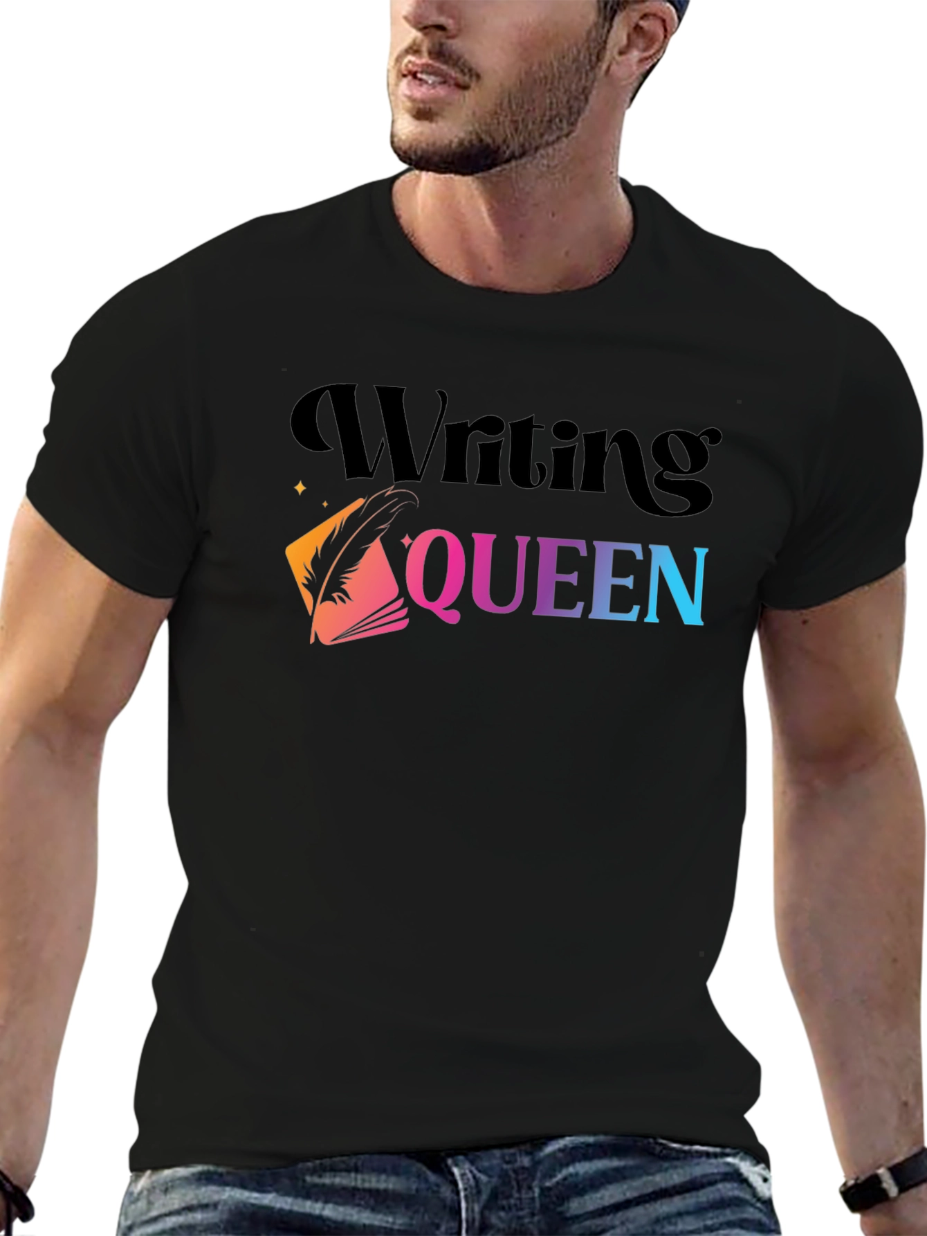Writing Queen Graphic Tee - Stylish Writers Shirt