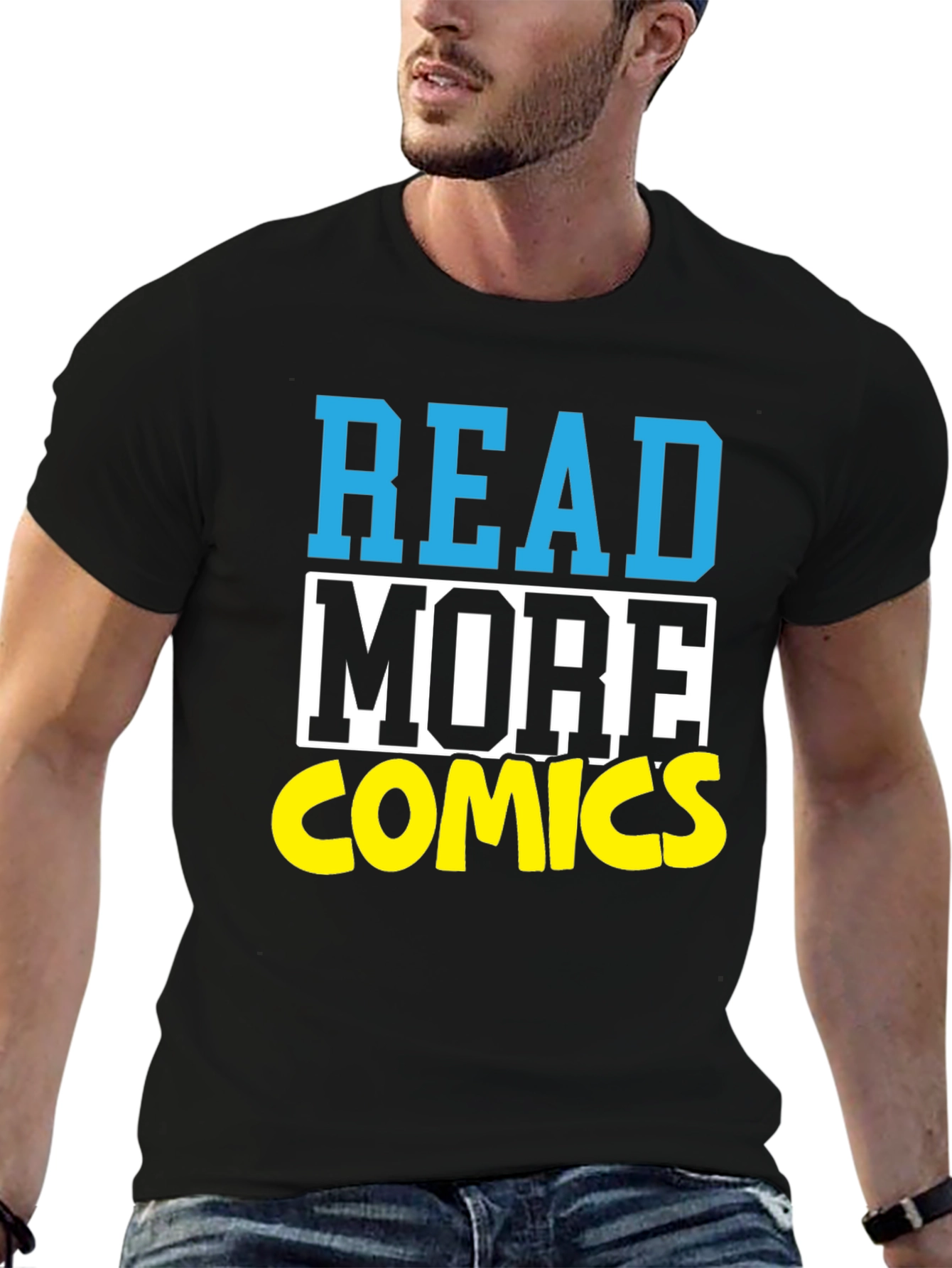 Read More Comics T-Shirt Black Graphic Tee