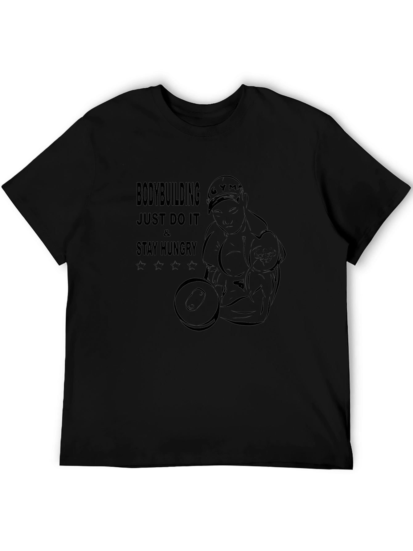 Bodybuilding Motivation Black T-Shirt