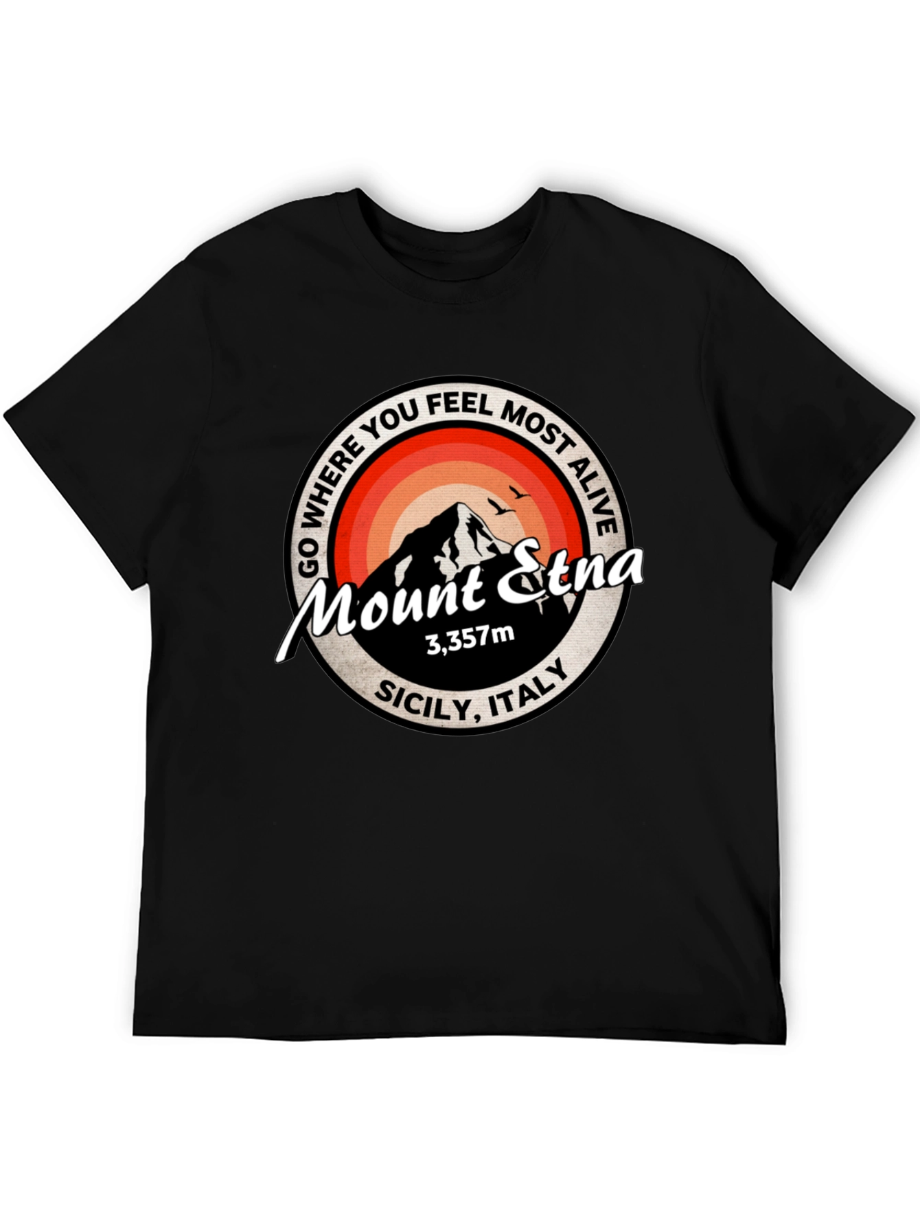 Mount Etna Graphic Tee - Sicily Italy T-Shirt