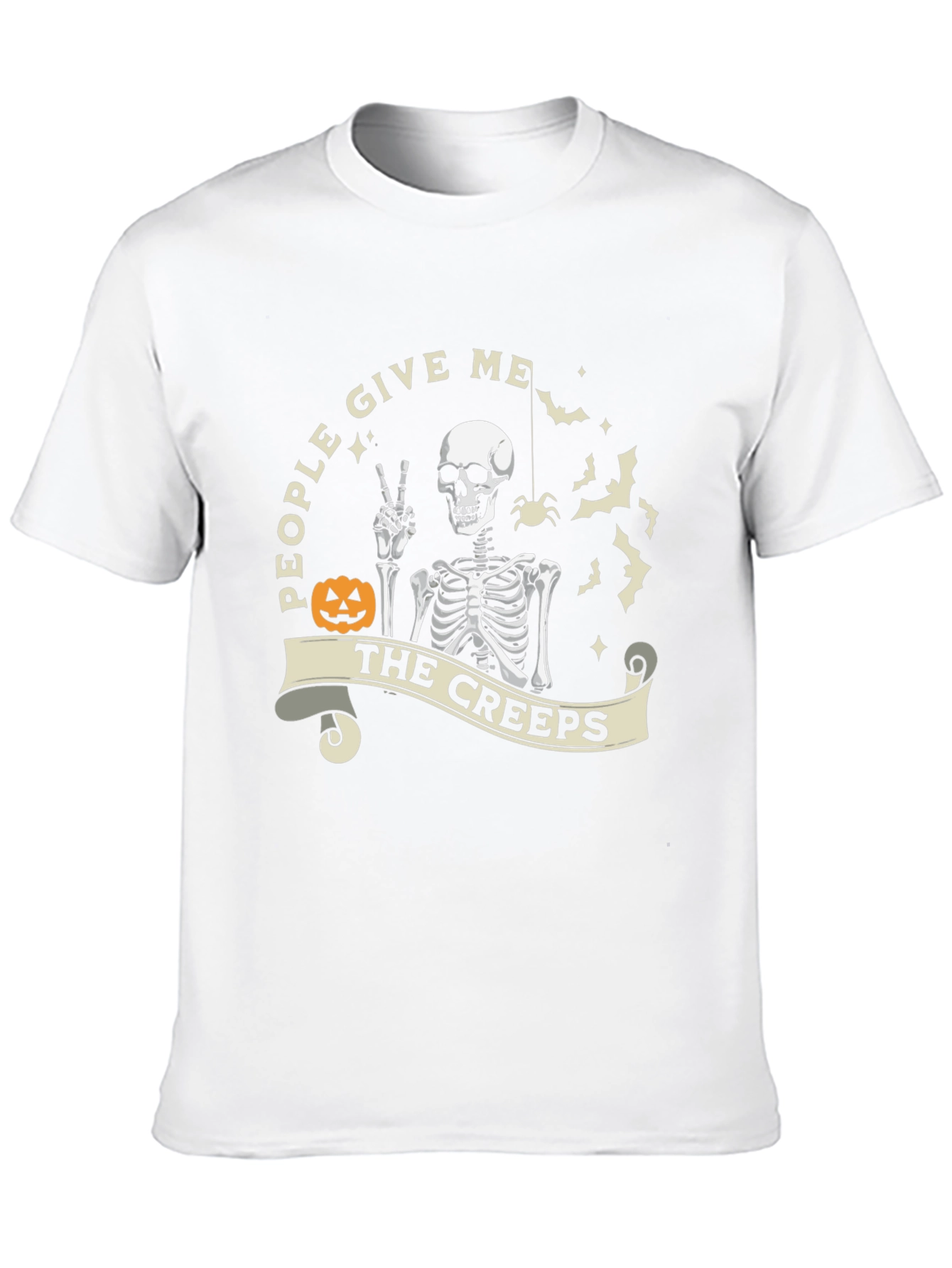 Halloween Skeleton The Creeps Graphic Tee
