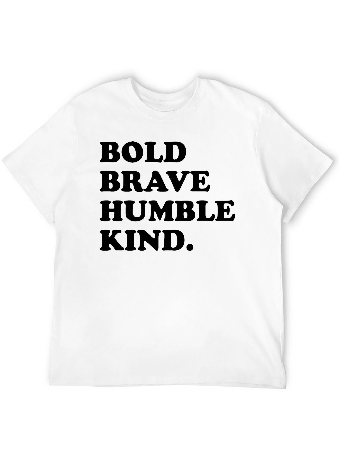 Mens Black Graphic Tee - Bold Brave Humble Kind