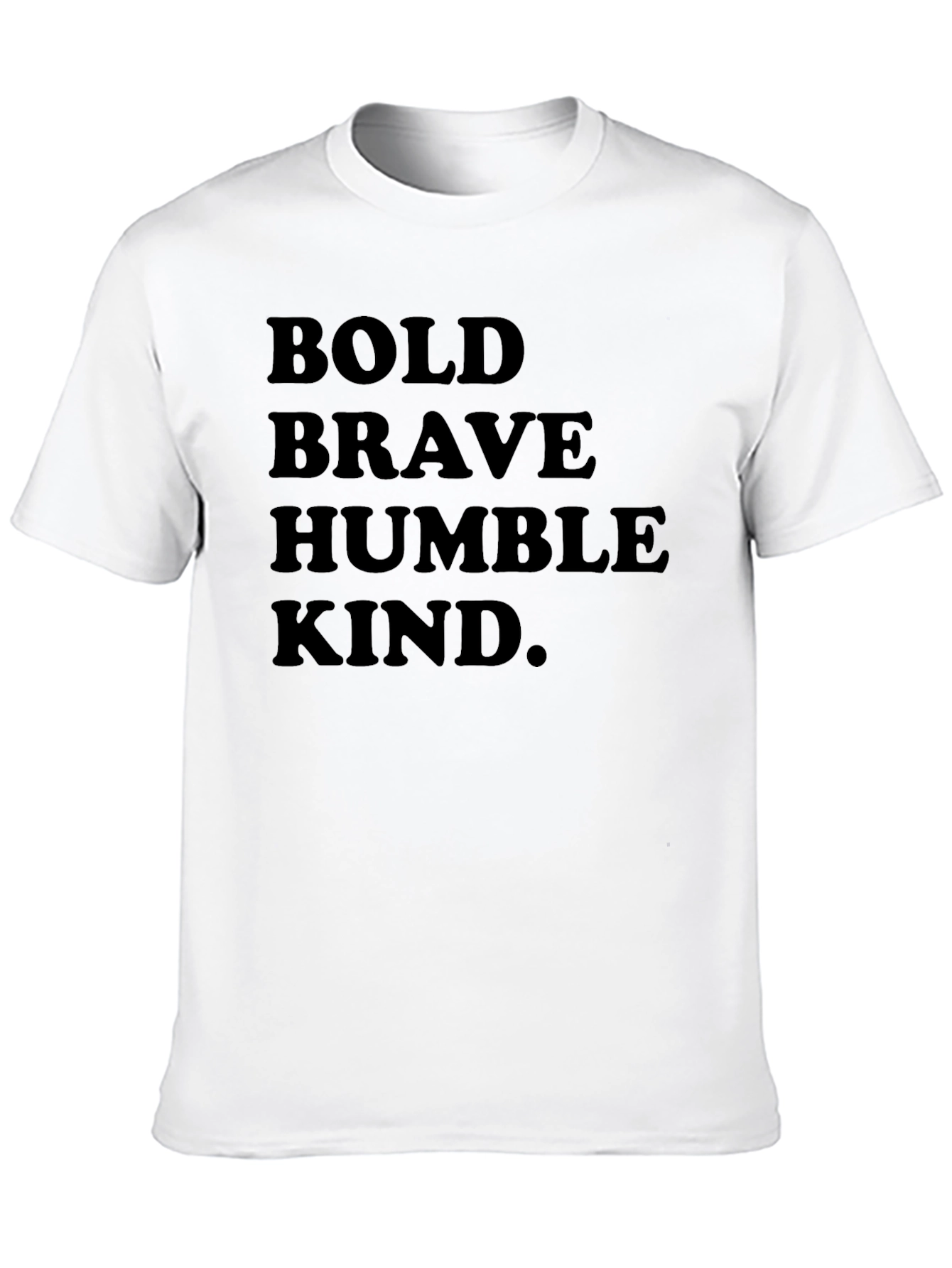 Mens Black Graphic Tee - Bold Brave Humble Kind