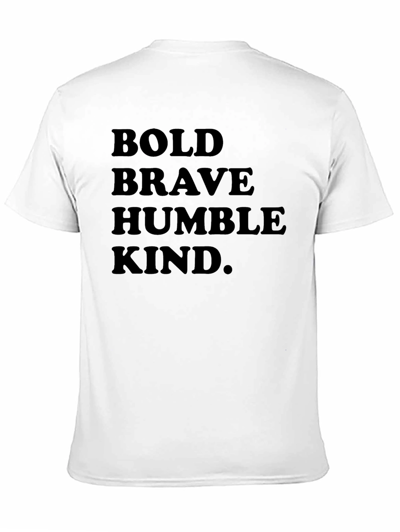 Mens Black Graphic Tee - Bold Brave Humble Kind