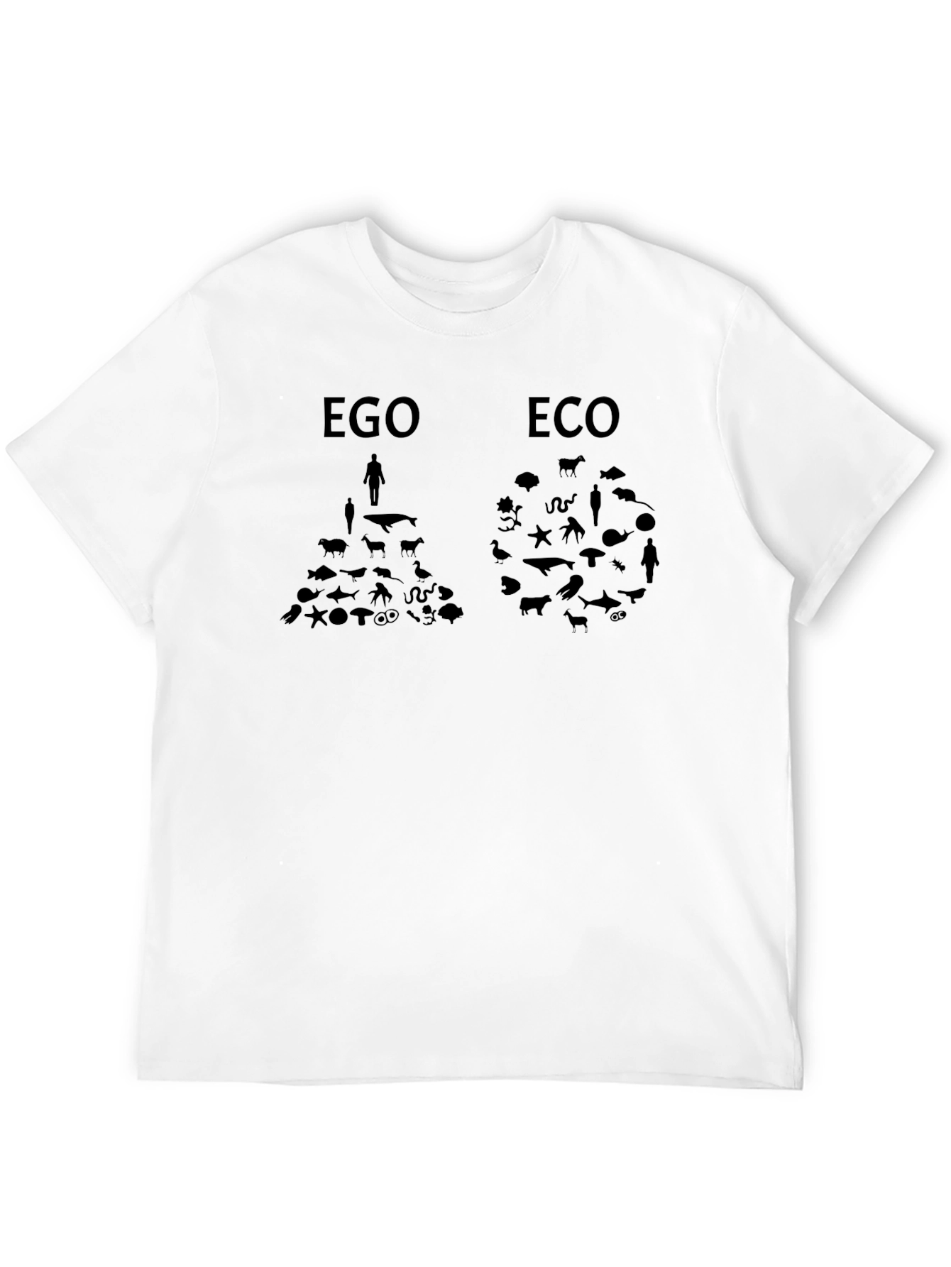 Ego vs Eco Graphic T-Shirt - Earth Awareness