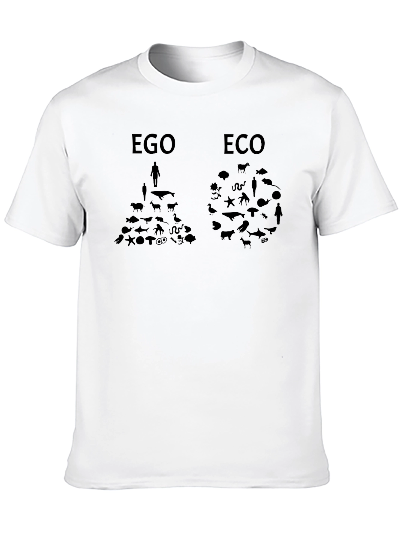 Ego vs Eco Graphic T-Shirt - Earth Awareness