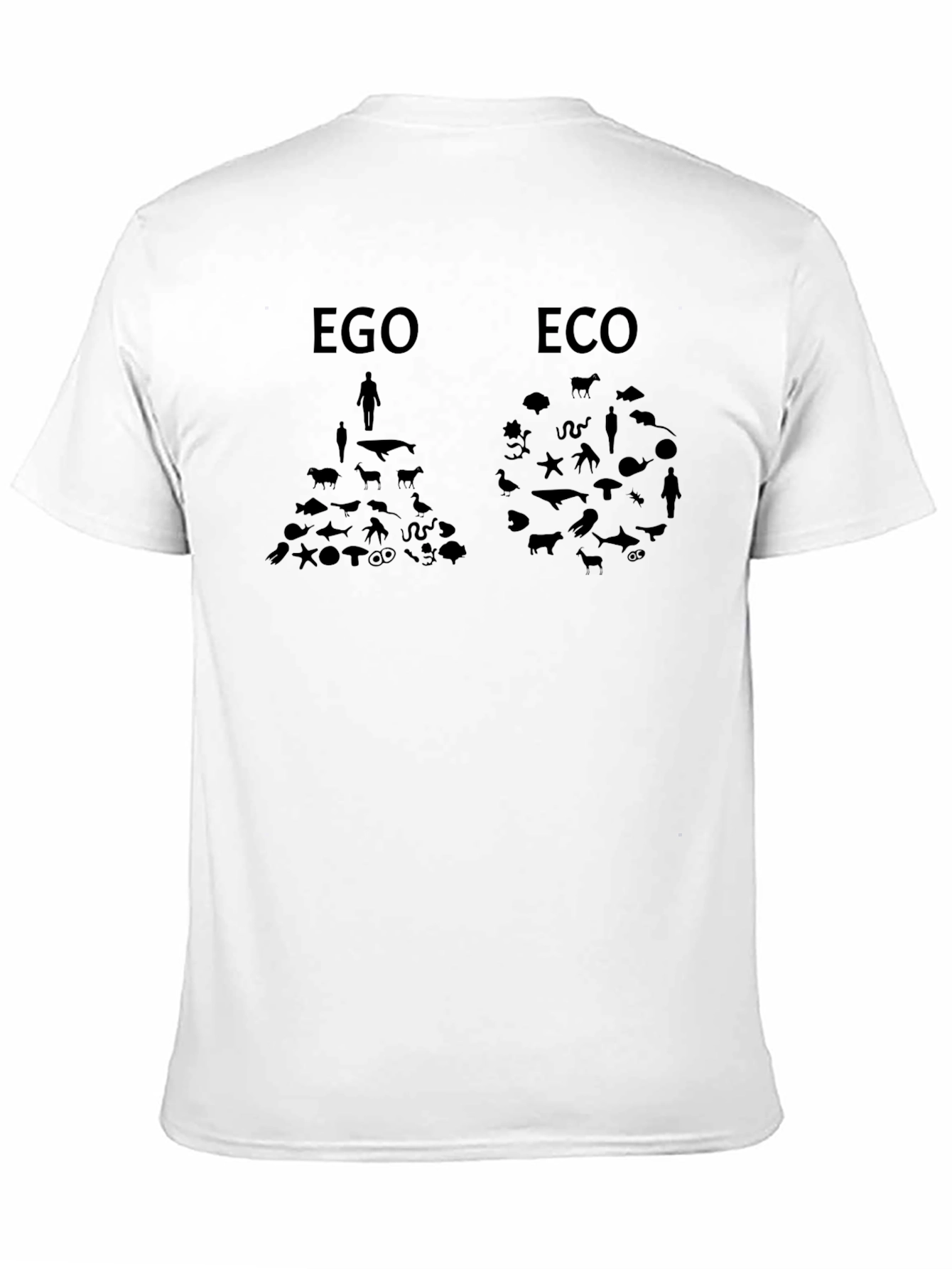 Ego vs Eco Graphic T-Shirt - Earth Awareness